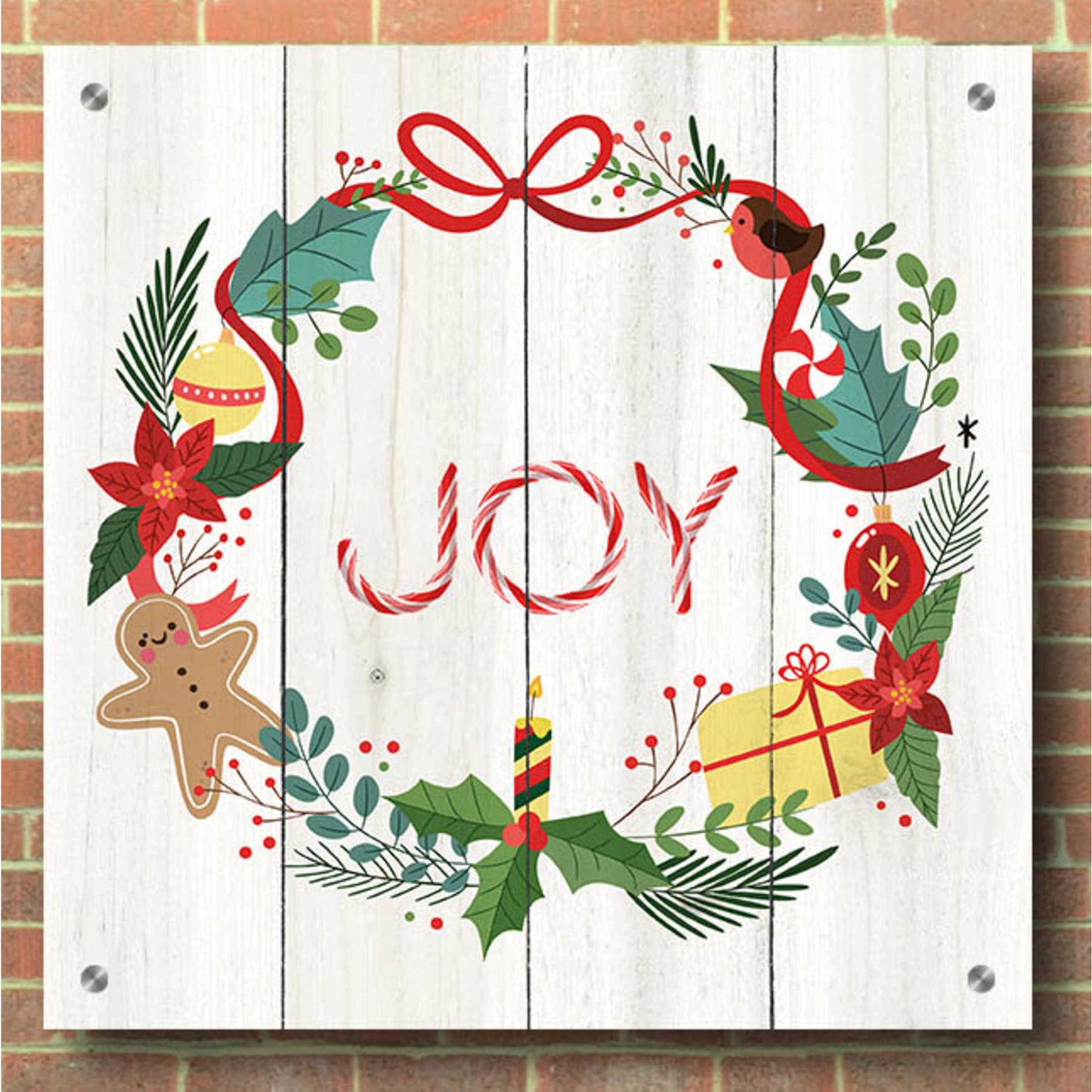 Epic Art 'Peppermint Joy' by Seven Trees Design, Acrylic Glass Wall Art,36x36