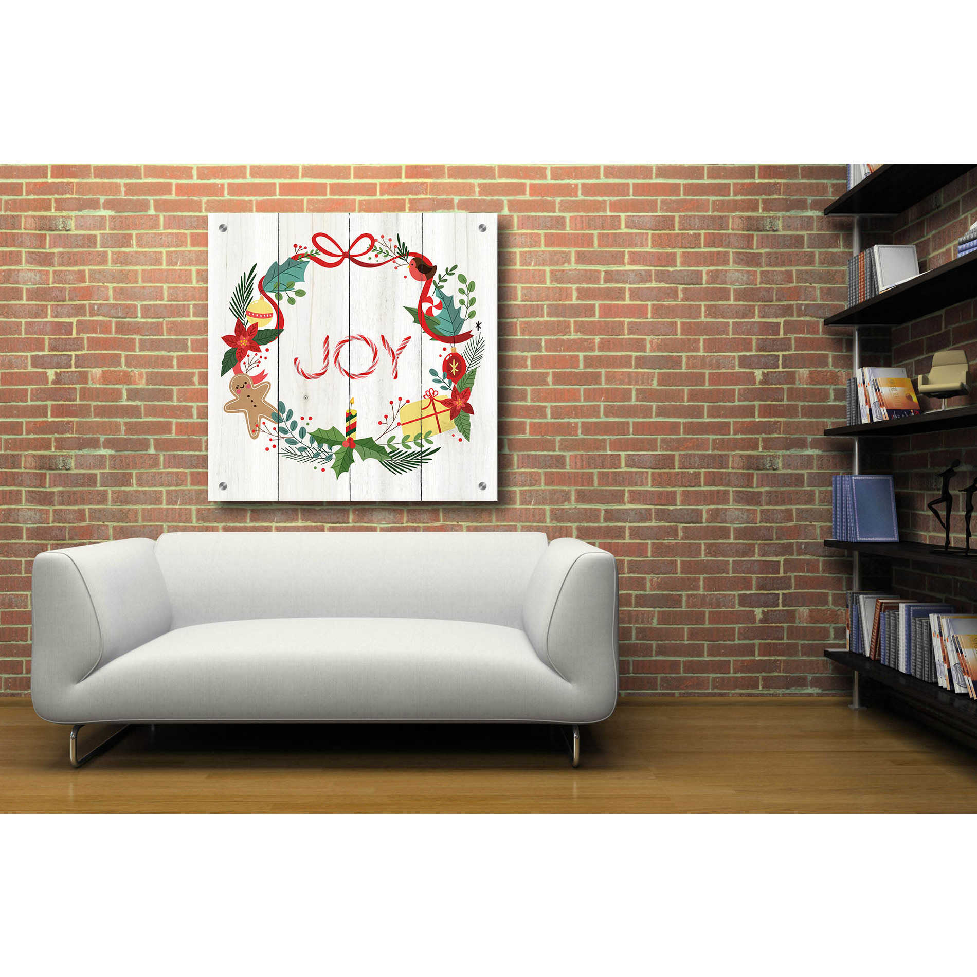 Epic Art 'Peppermint Joy' by Seven Trees Design, Acrylic Glass Wall Art,36x36