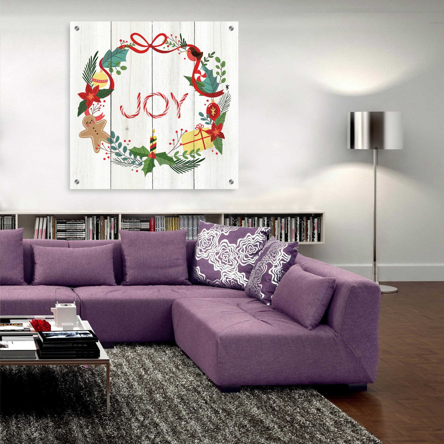 Epic Art 'Peppermint Joy' by Seven Trees Design, Acrylic Glass Wall Art,36x36