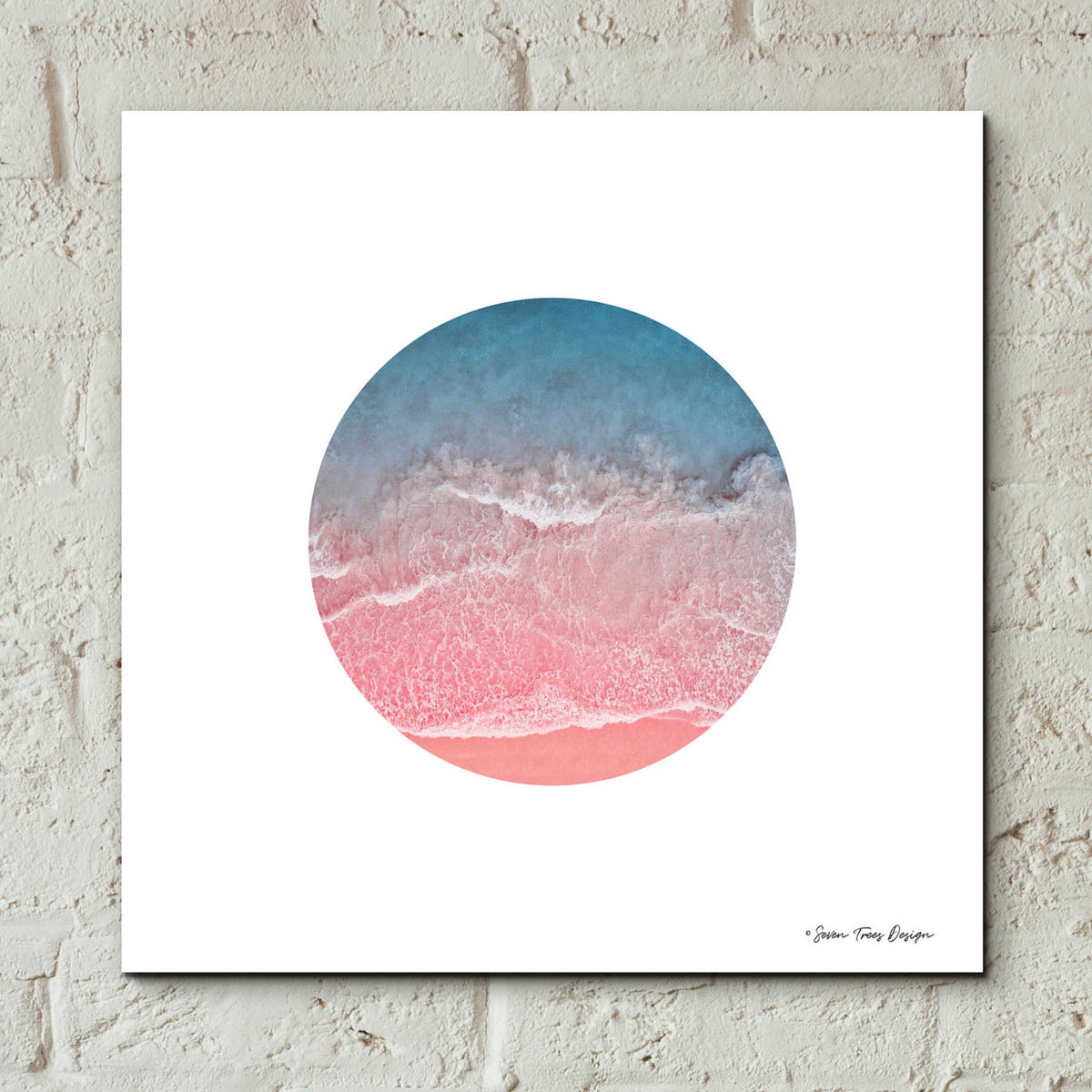 Epic Art 'Ocean Circle' by Seven Trees Design, Acrylic Glass Wall Art,12x12
