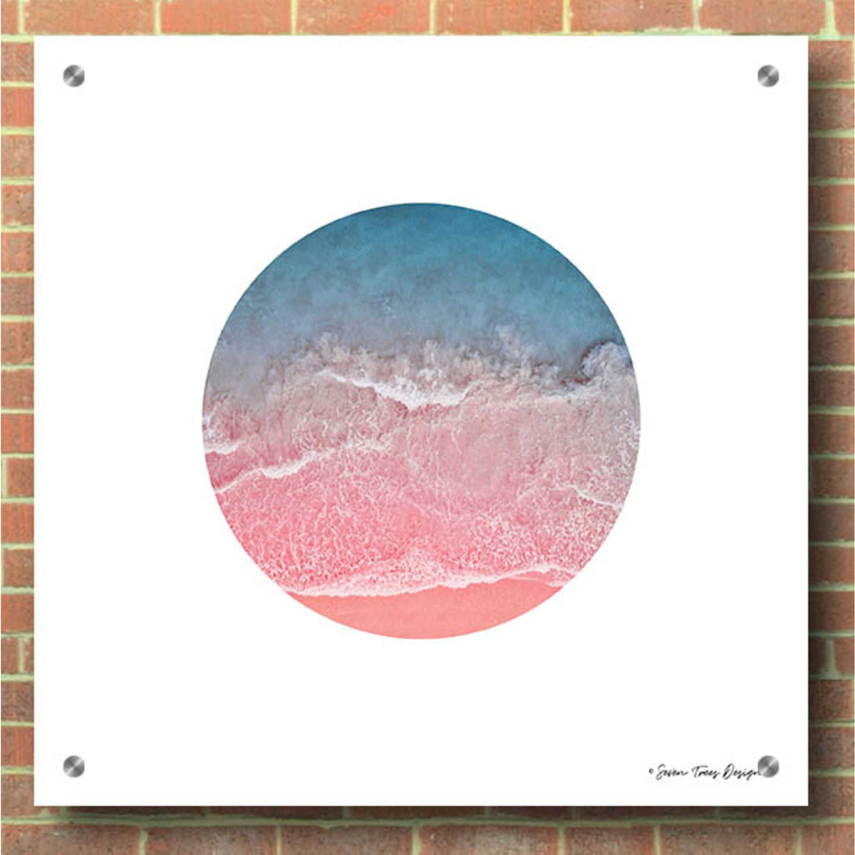 Epic Art 'Ocean Circle' by Seven Trees Design, Acrylic Glass Wall Art,36x36