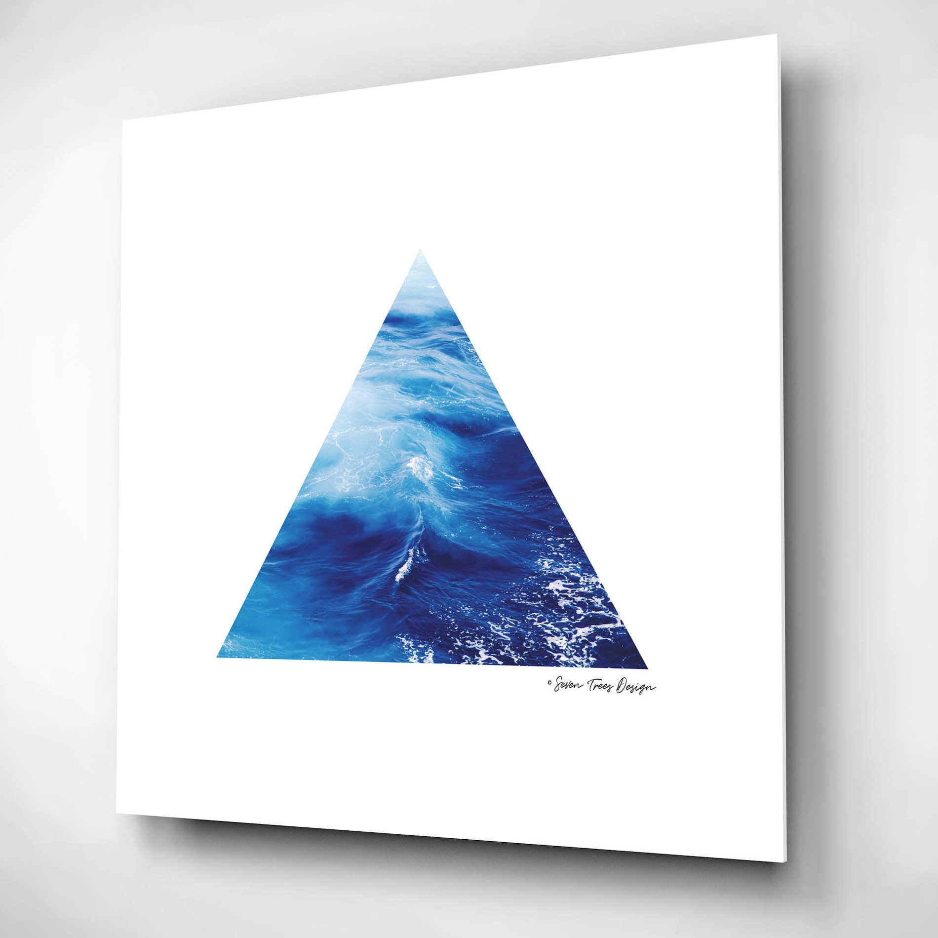 Epic Art 'Ocean Triangle' by Seven Trees Design, Acrylic Glass Wall Art,12x12
