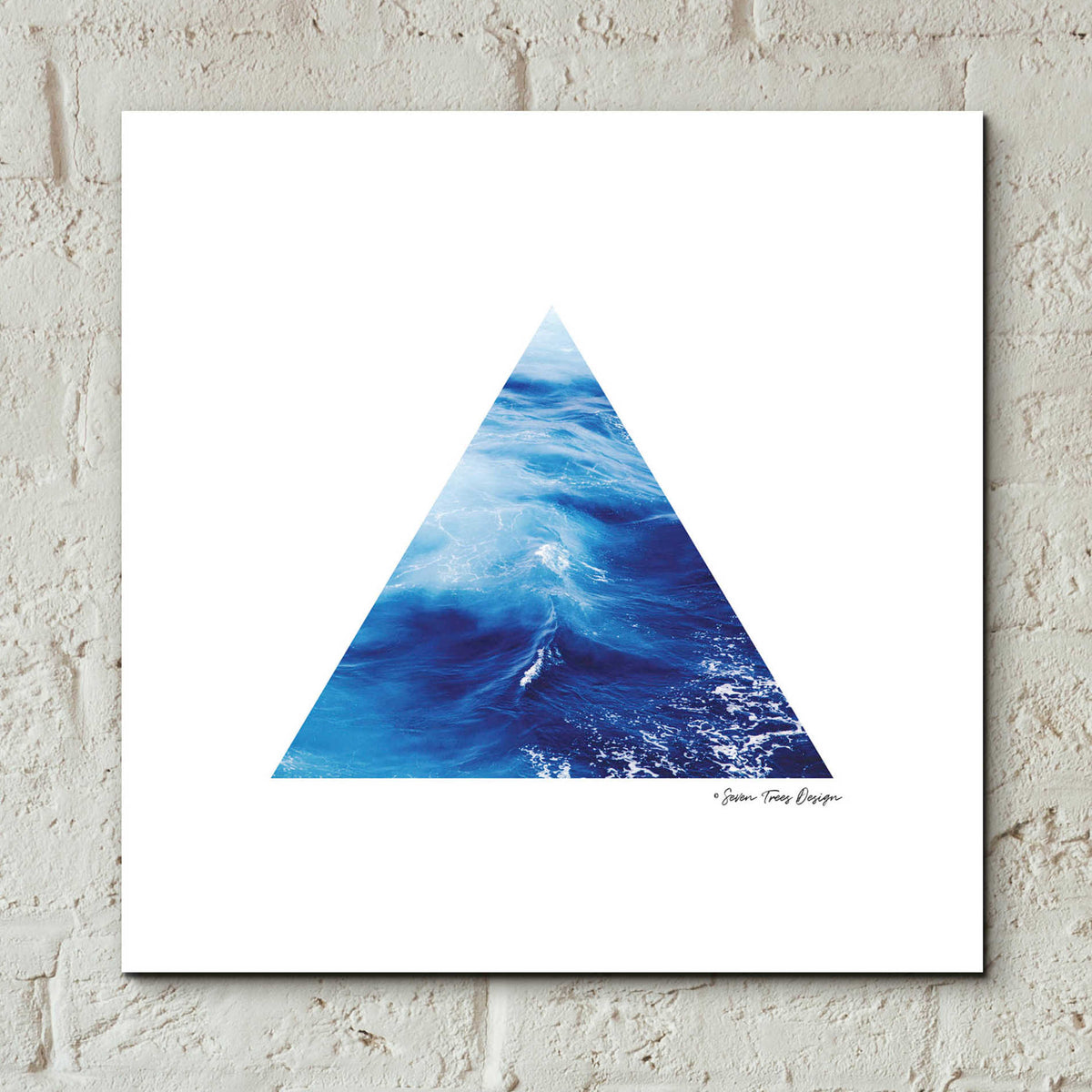 Epic Art 'Ocean Triangle' by Seven Trees Design, Acrylic Glass Wall Art,12x12