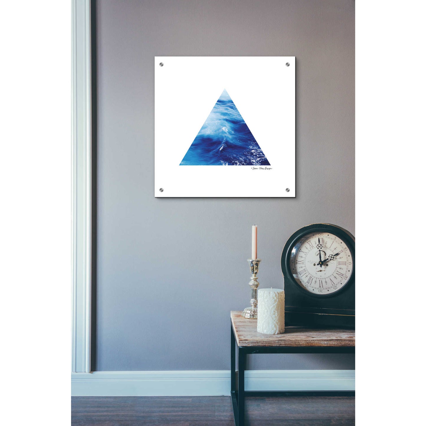 Epic Art 'Ocean Triangle' by Seven Trees Design, Acrylic Glass Wall Art,24x24