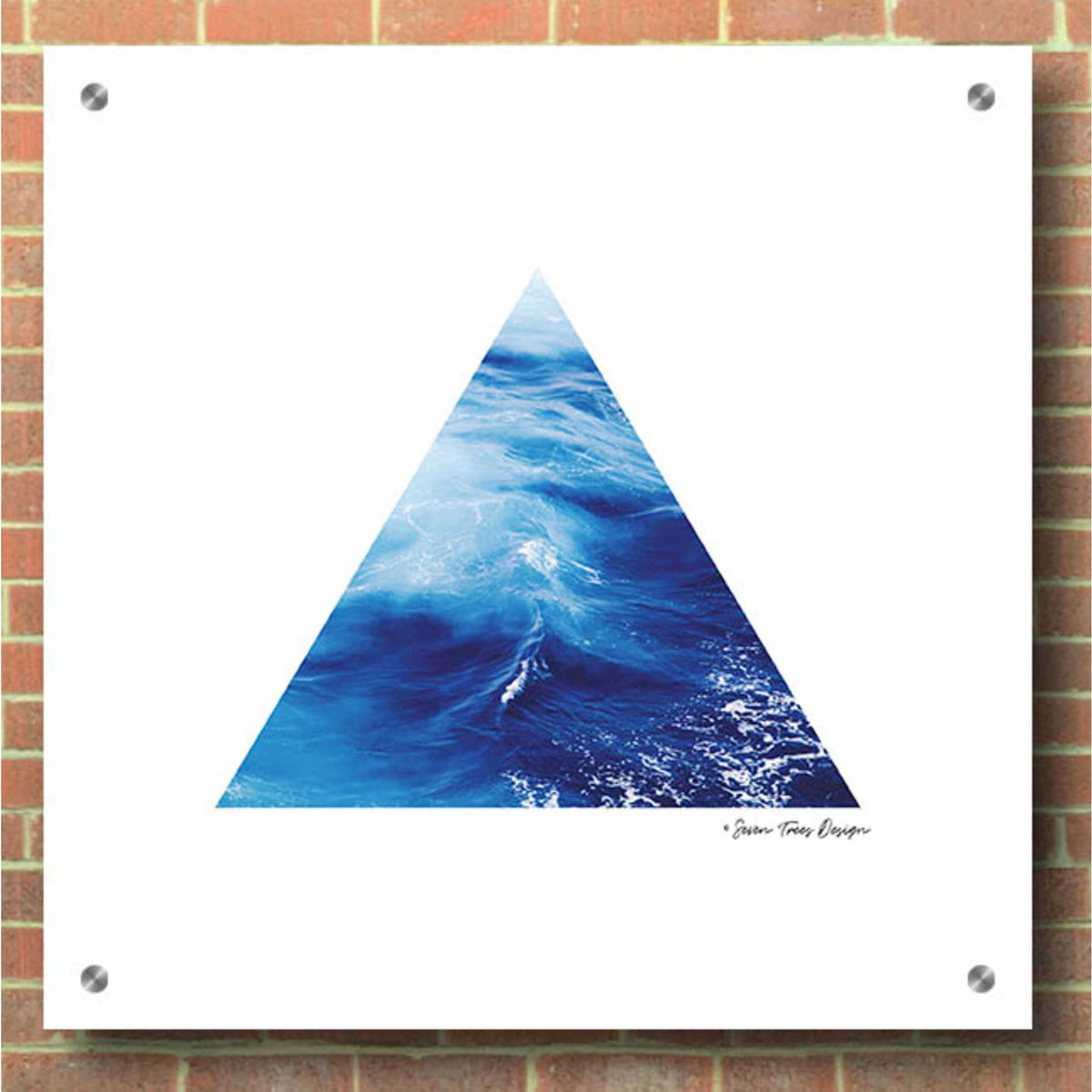 Epic Art 'Ocean Triangle' by Seven Trees Design, Acrylic Glass Wall Art,36x36