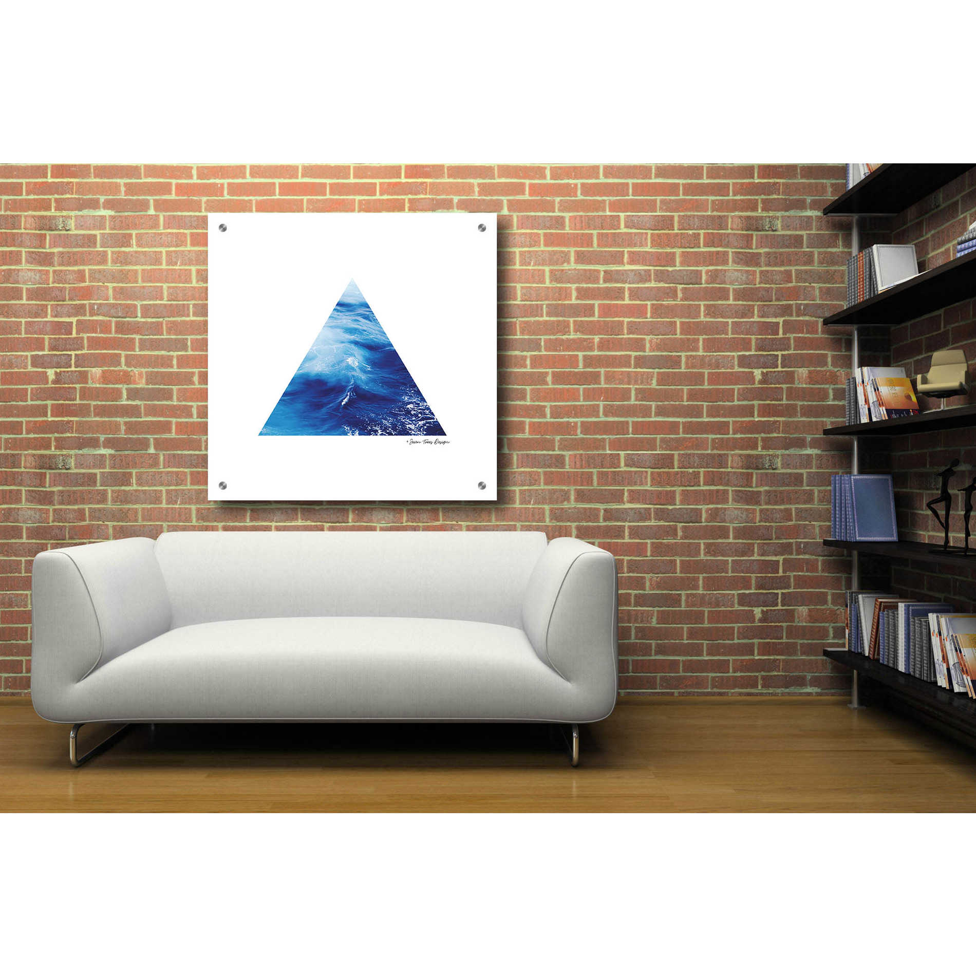 Epic Art 'Ocean Triangle' by Seven Trees Design, Acrylic Glass Wall Art,36x36
