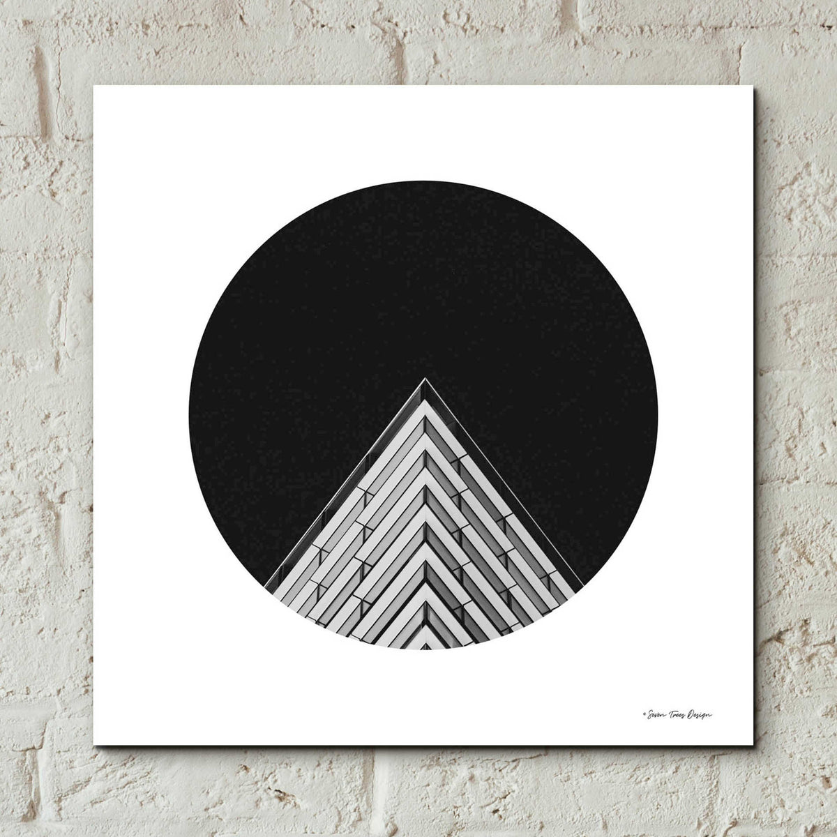 Epic Art 'Triangular Architecture' by Seven Trees Design, Acrylic Glass Wall Art,12x12
