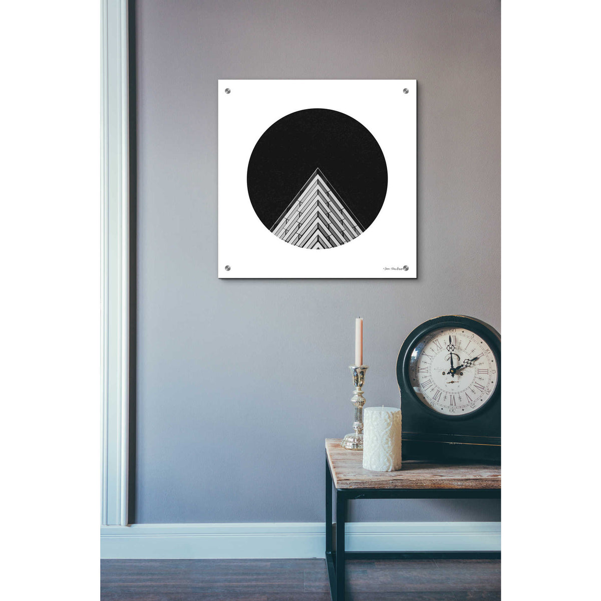 Epic Art 'Triangular Architecture' by Seven Trees Design, Acrylic Glass Wall Art,24x24