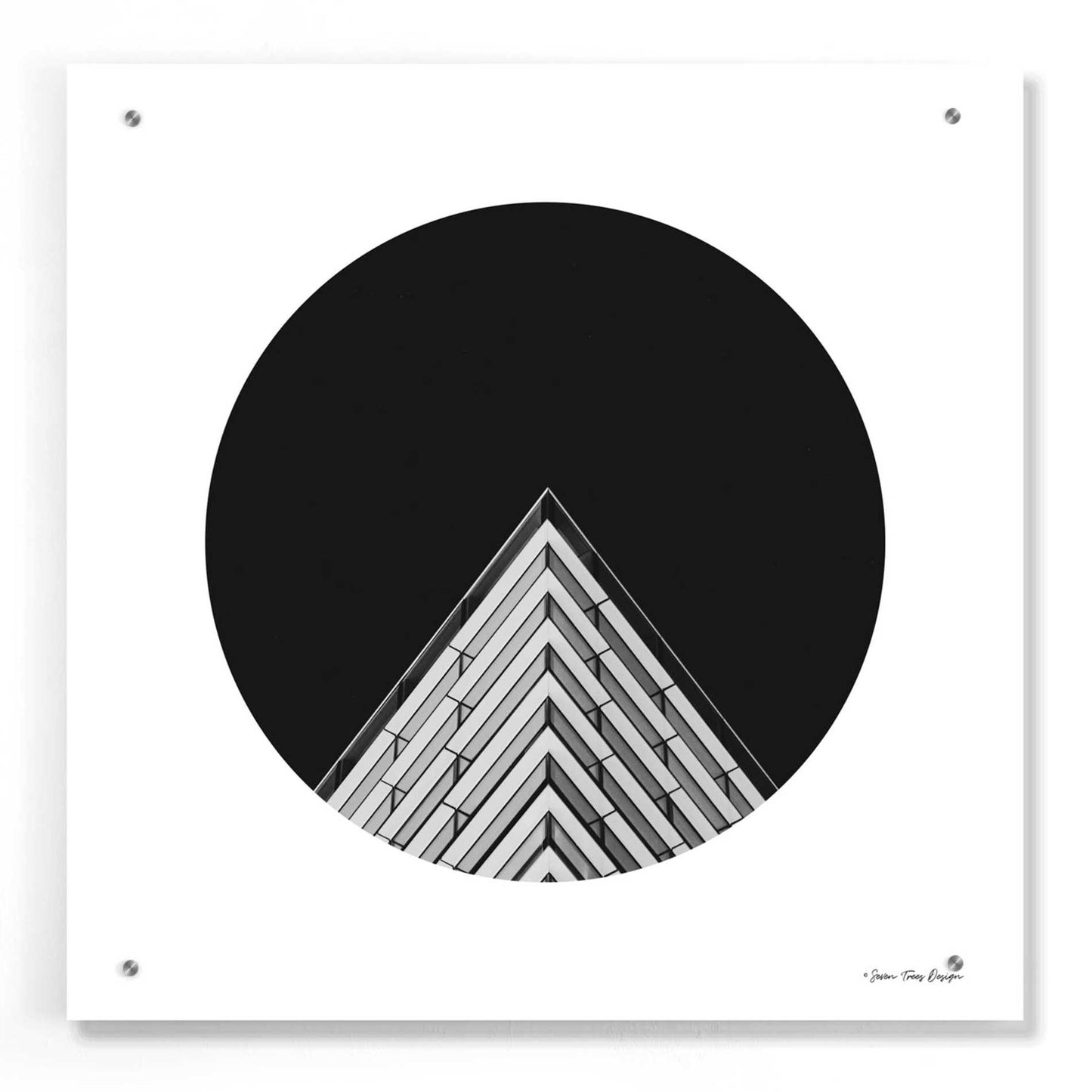 Epic Art 'Triangular Architecture' by Seven Trees Design, Acrylic Glass Wall Art,24x24