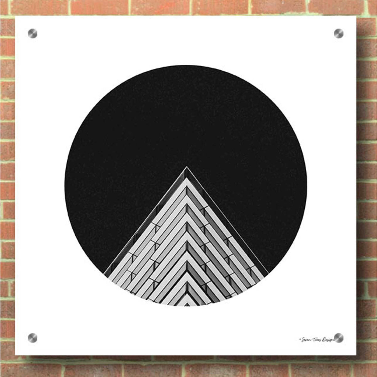 Epic Art 'Triangular Architecture' by Seven Trees Design, Acrylic Glass Wall Art,36x36
