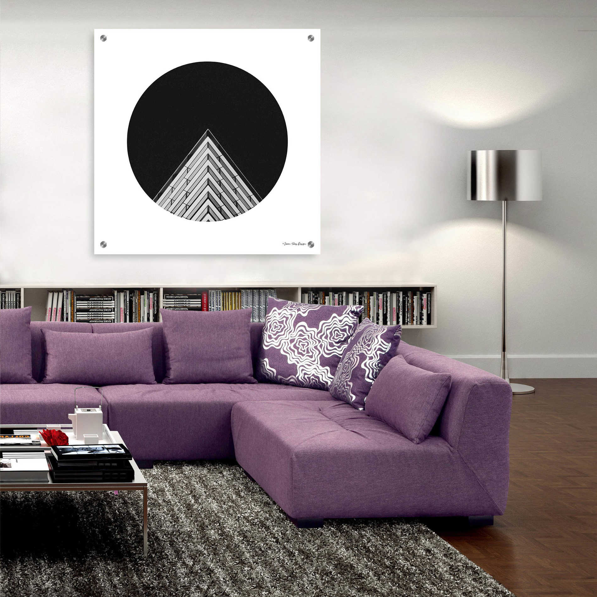 Epic Art 'Triangular Architecture' by Seven Trees Design, Acrylic Glass Wall Art,36x36