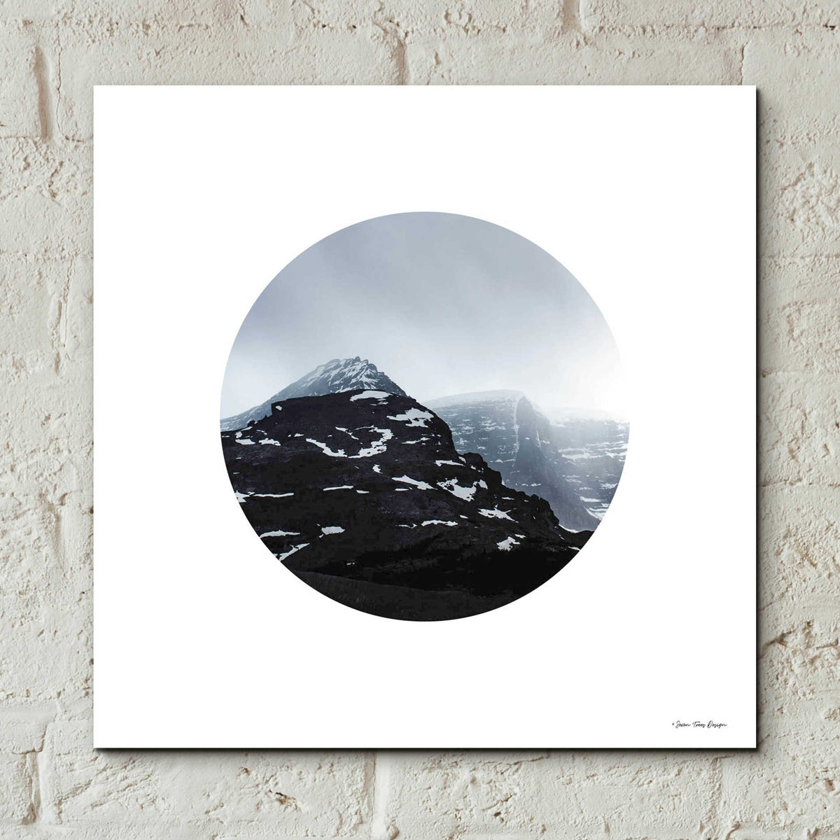 Epic Art 'Snow Mountains' by Seven Trees Design, Acrylic Glass Wall Art,12x12