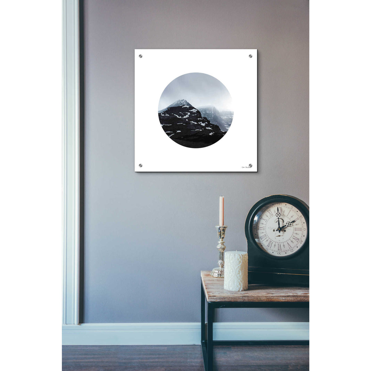 Epic Art 'Snow Mountains' by Seven Trees Design, Acrylic Glass Wall Art,24x24