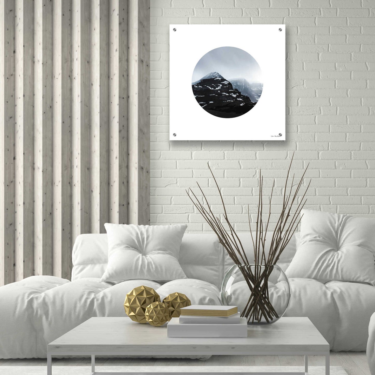 Epic Art 'Snow Mountains' by Seven Trees Design, Acrylic Glass Wall Art,24x24