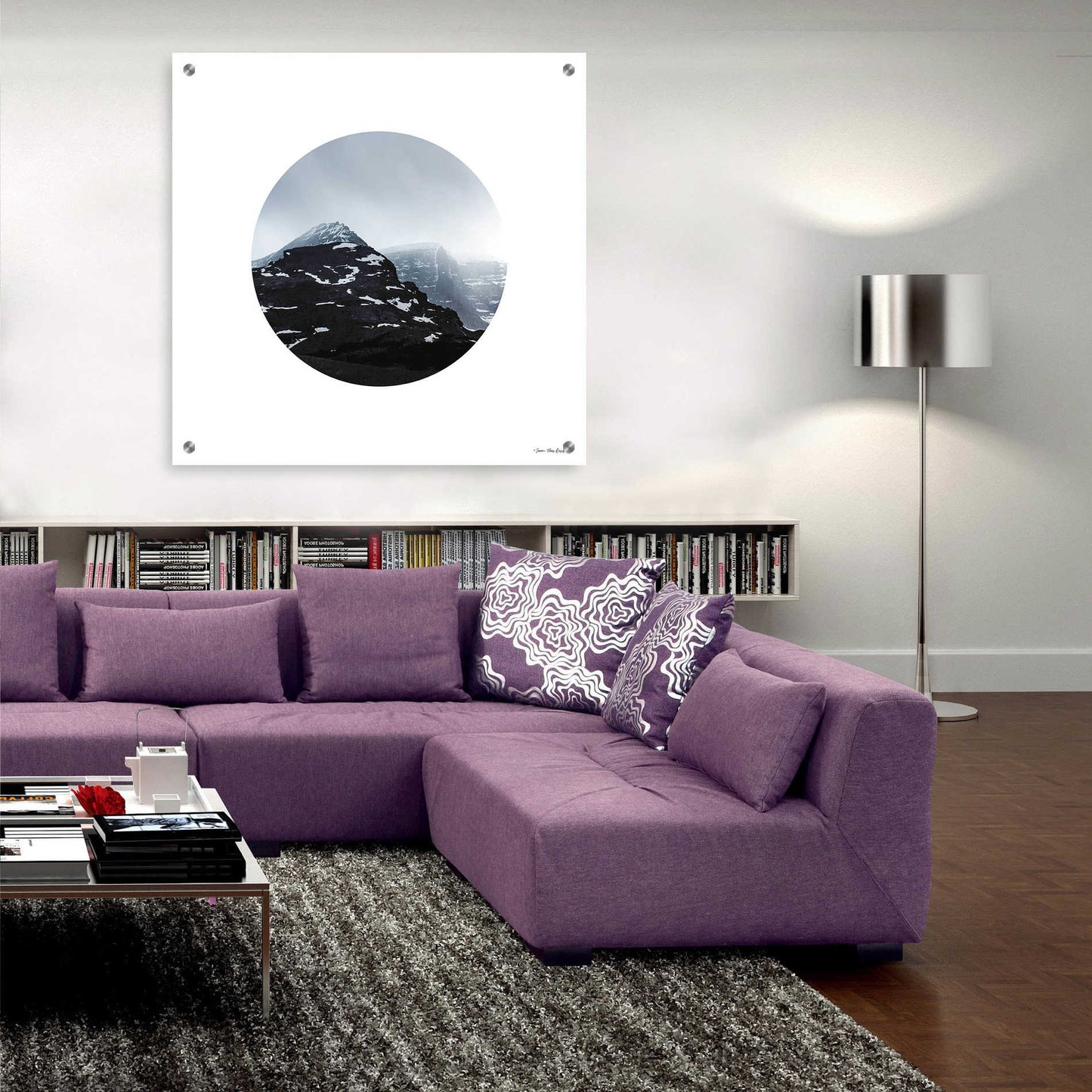 Epic Art 'Snow Mountains' by Seven Trees Design, Acrylic Glass Wall Art,36x36