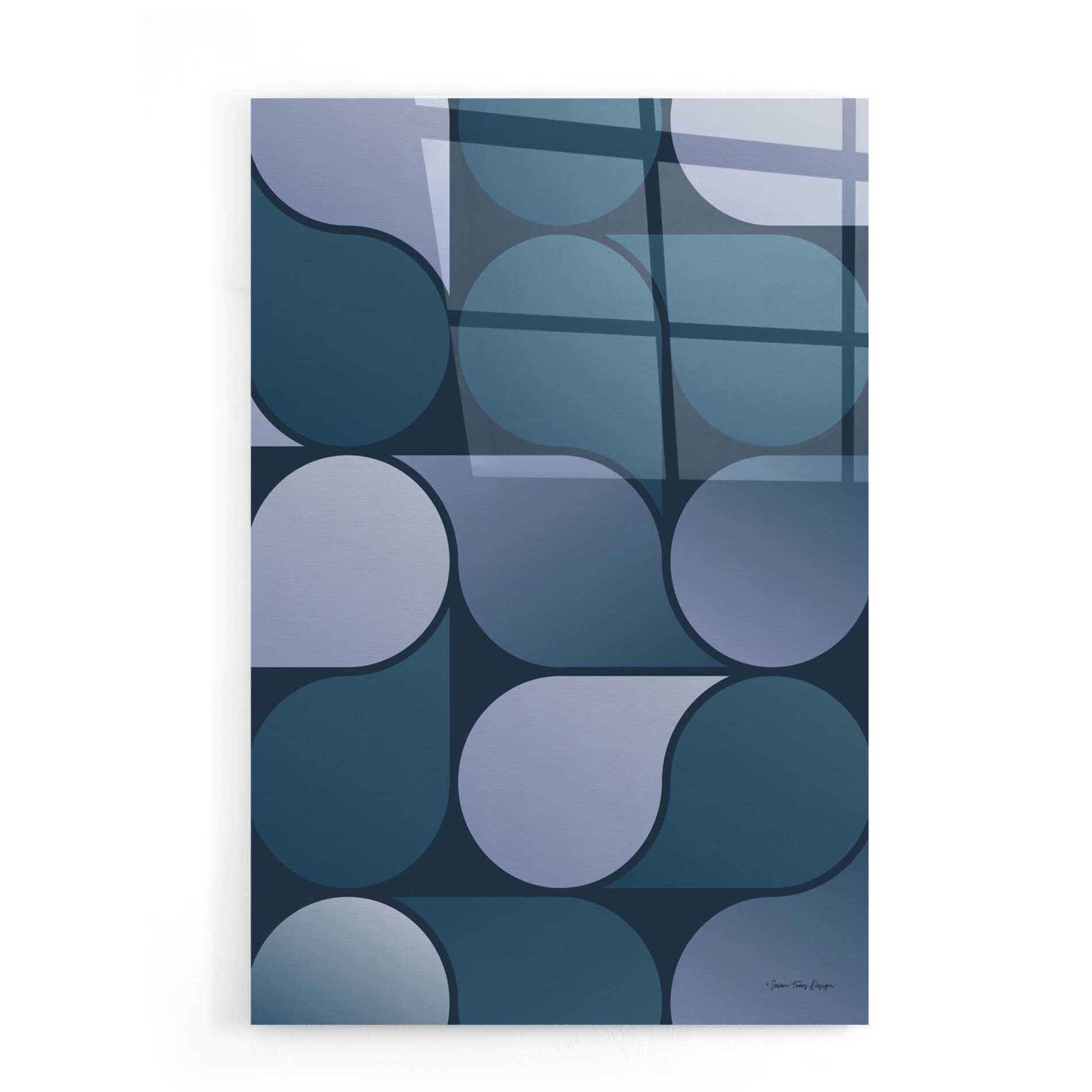 Epic Art 'Geometric Loop' by Seven Trees Design, Acrylic Glass Wall Art,16x24