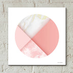 Epic Art 'Pink Marble Circle I' by Seven Trees Design, Acrylic Glass Wall Art,12x12