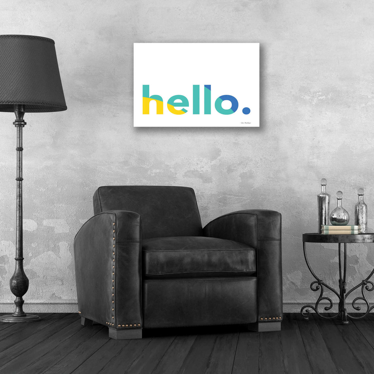 Epic Art 'Hello' by Seven Trees Design, Acrylic Glass Wall Art,24x16