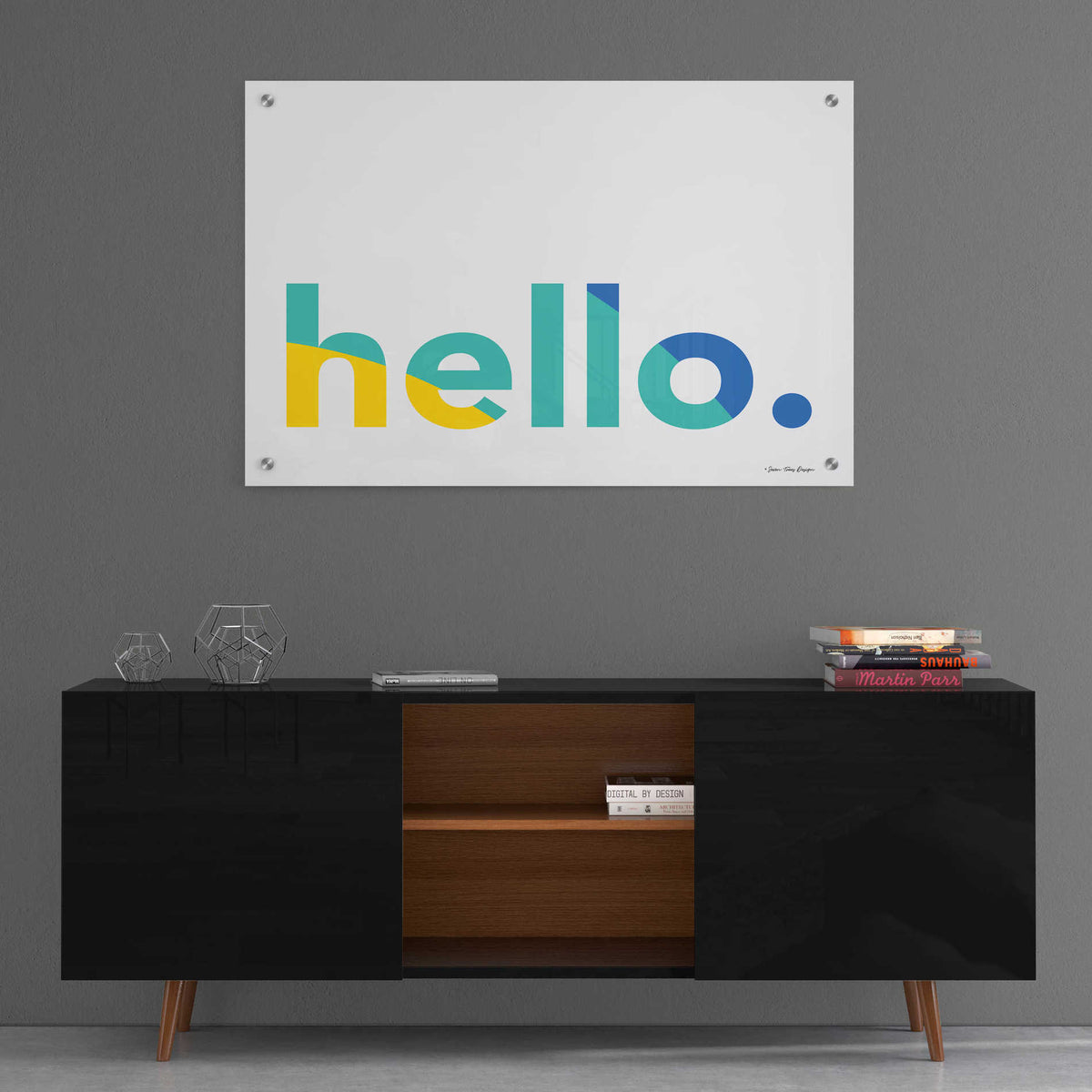 Epic Art 'Hello' by Seven Trees Design, Acrylic Glass Wall Art,36x24