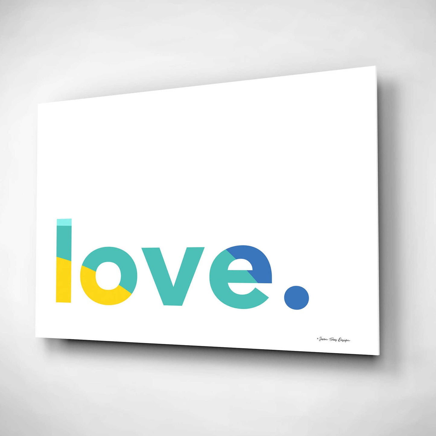 Epic Art 'Love' by Seven Trees Design, Acrylic Glass Wall Art,16x12