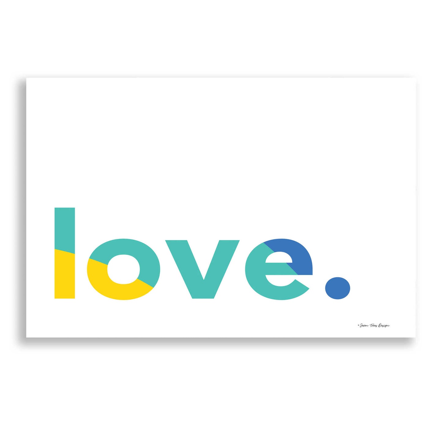 Epic Art 'Love' by Seven Trees Design, Acrylic Glass Wall Art,16x12