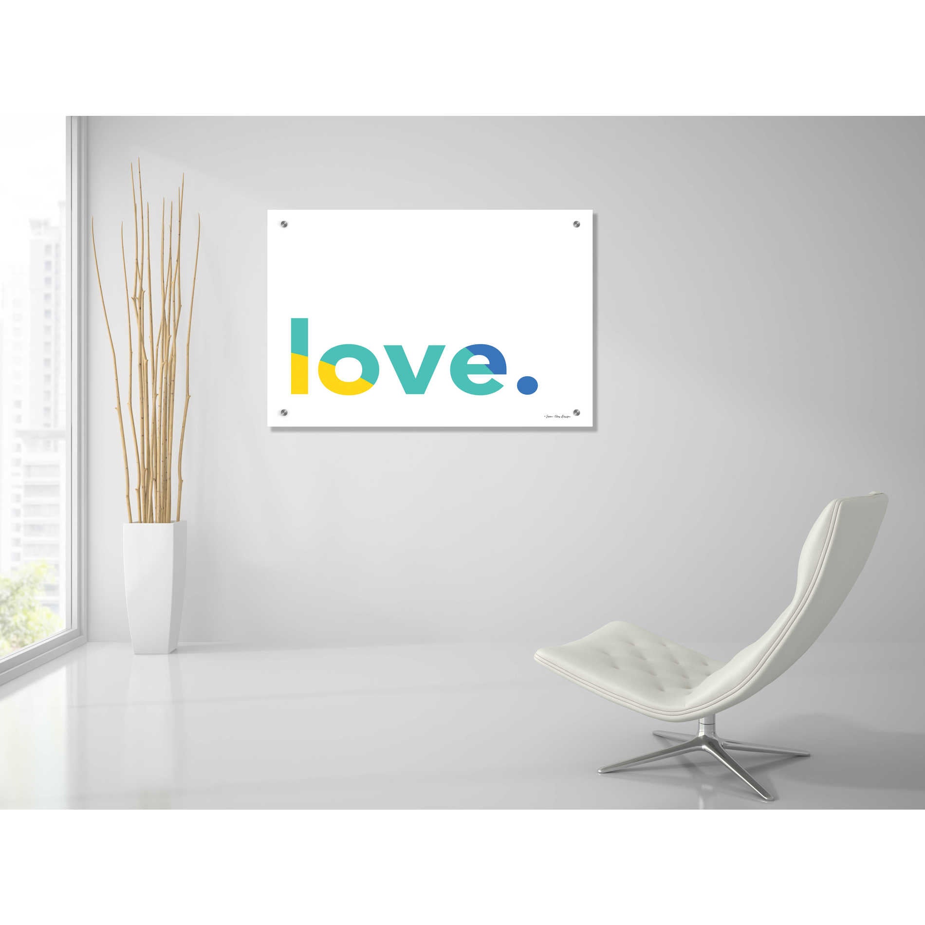 Epic Art 'Love' by Seven Trees Design, Acrylic Glass Wall Art,36x24