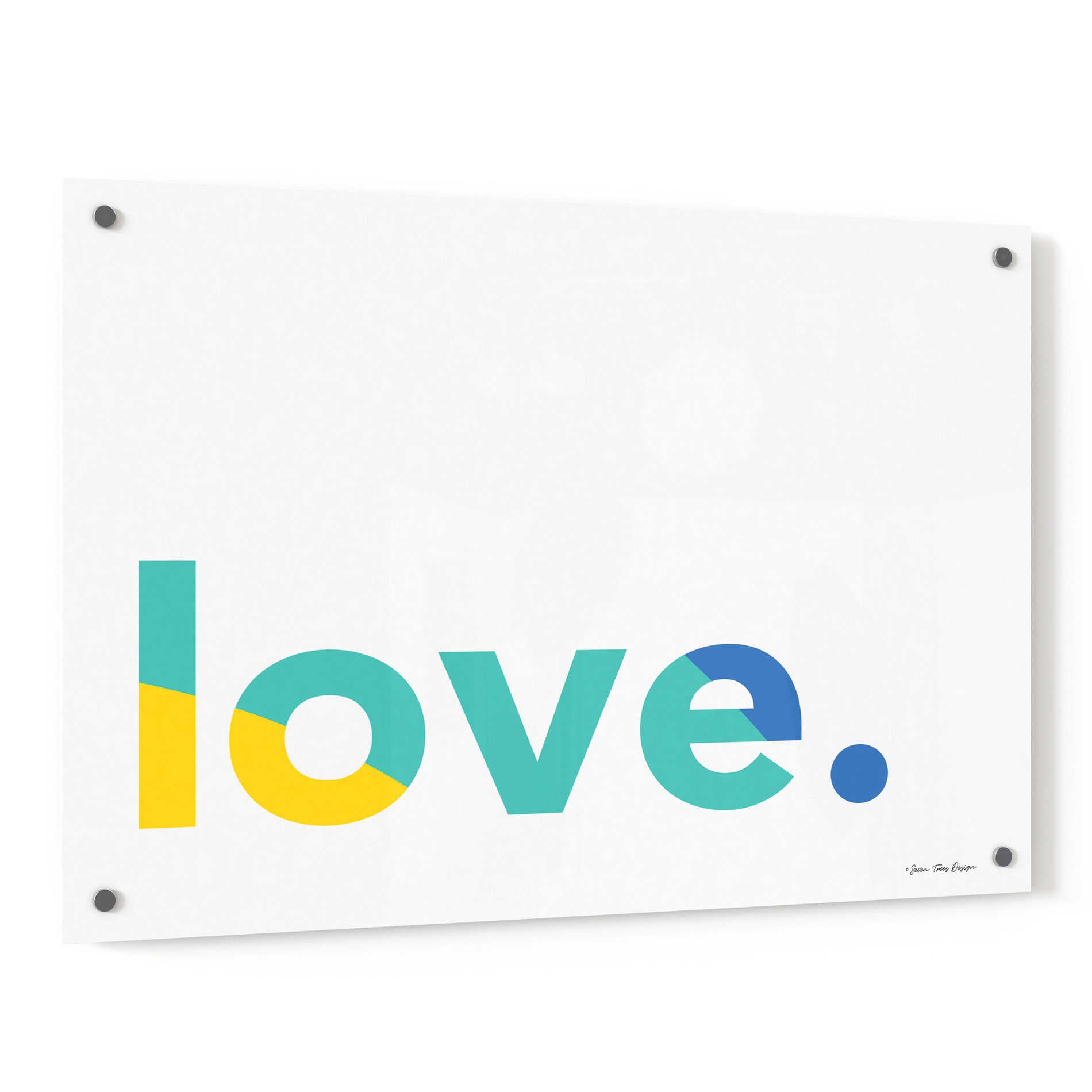 Epic Art 'Love' by Seven Trees Design, Acrylic Glass Wall Art,36x24