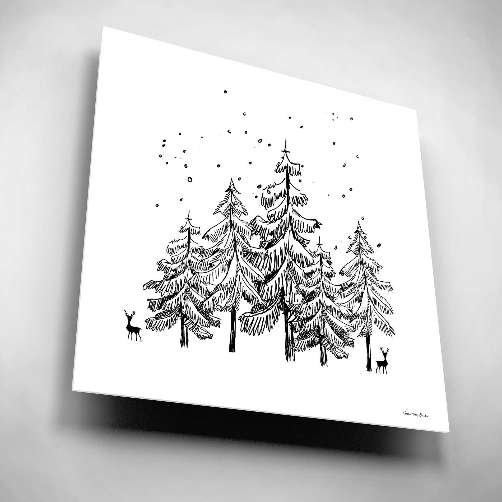 Epic Art 'Winter Time' by Seven Trees Design, Acrylic Glass Wall Art,12x12