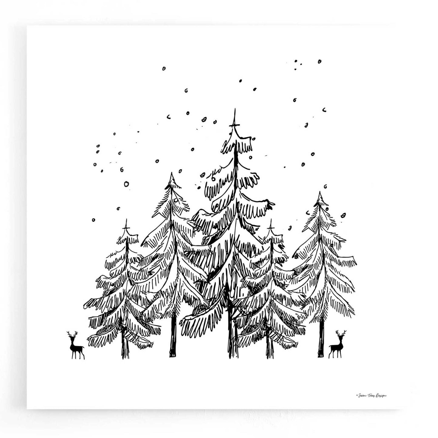 Epic Art 'Winter Time' by Seven Trees Design, Acrylic Glass Wall Art,12x12