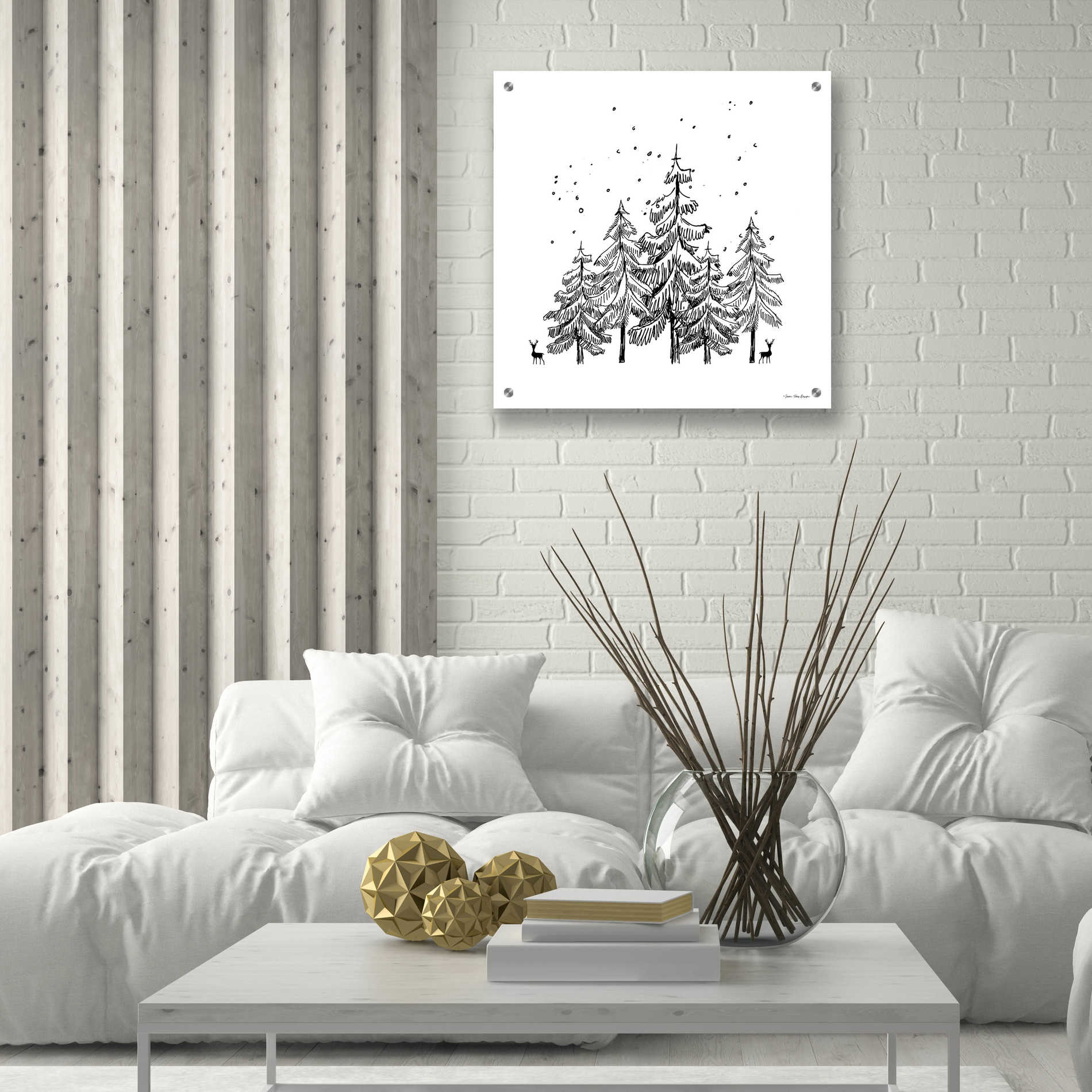 Epic Art 'Winter Time' by Seven Trees Design, Acrylic Glass Wall Art,24x24