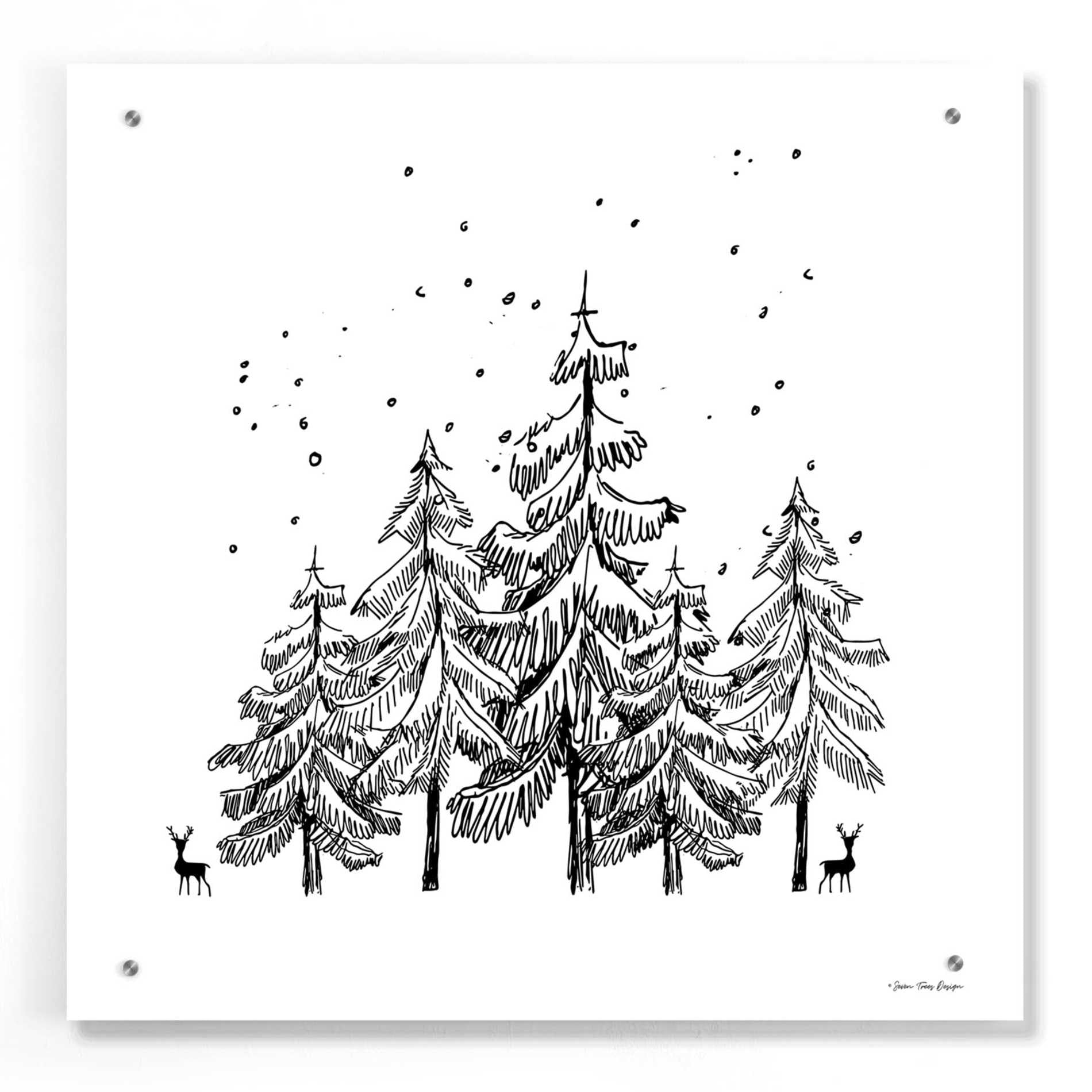 Epic Art 'Winter Time' by Seven Trees Design, Acrylic Glass Wall Art,24x24