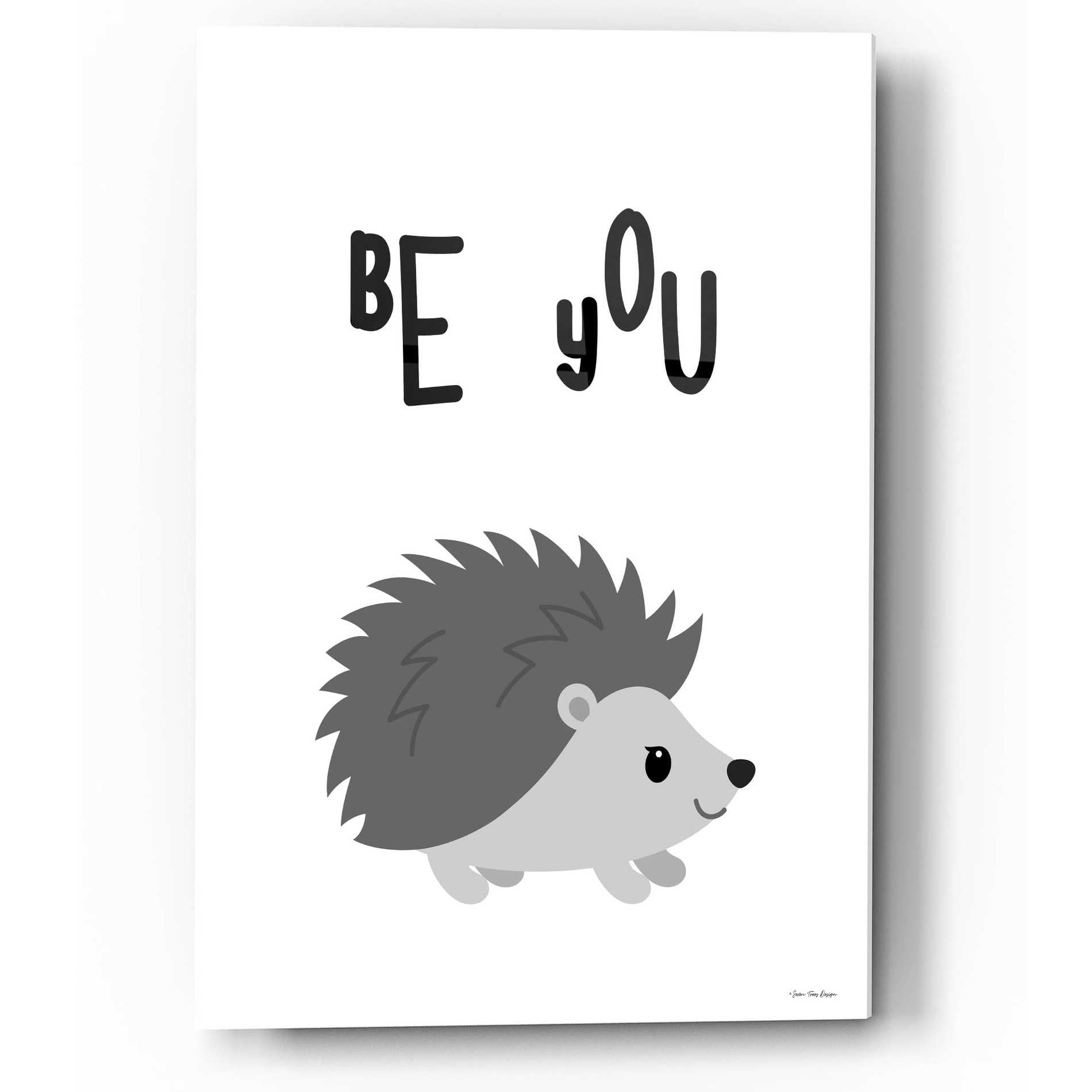 Epic Art 'Be You Hedgehog' by Seven Trees Design, Acrylic Glass Wall Art,12x16