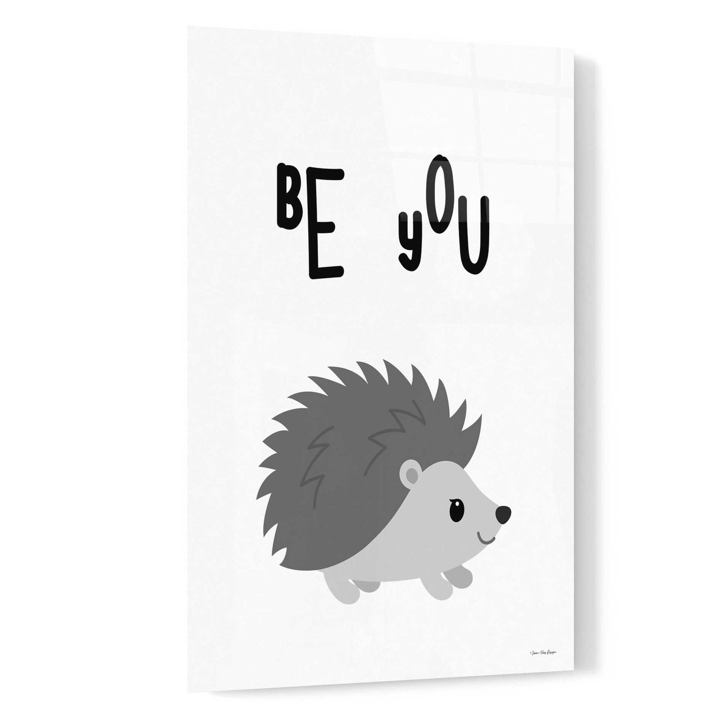 Epic Art 'Be You Hedgehog' by Seven Trees Design, Acrylic Glass Wall Art,16x24
