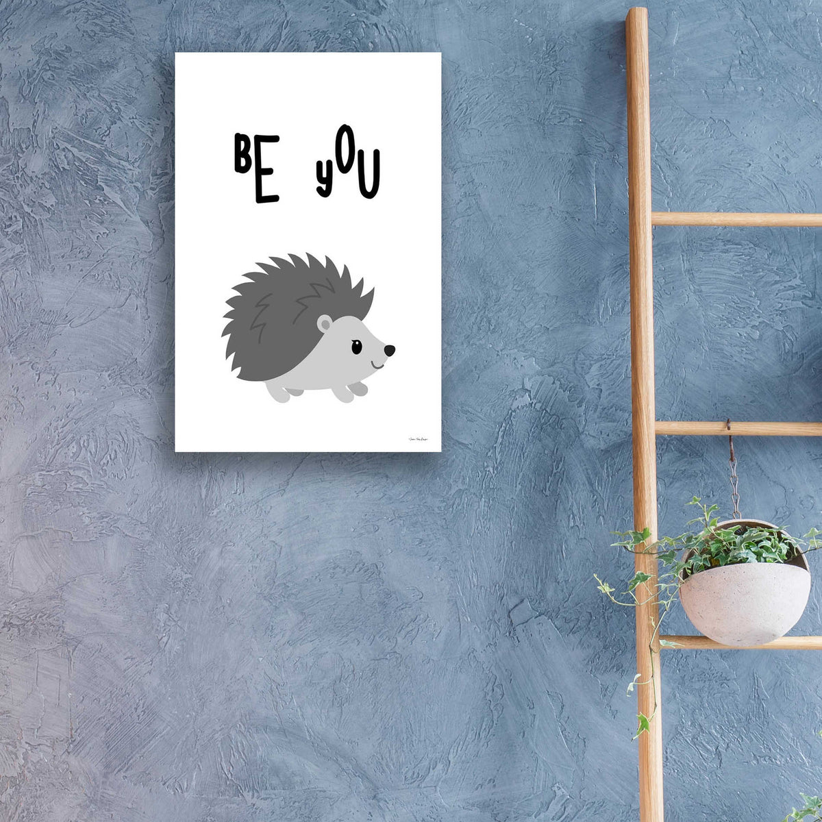 Epic Art 'Be You Hedgehog' by Seven Trees Design, Acrylic Glass Wall Art,16x24