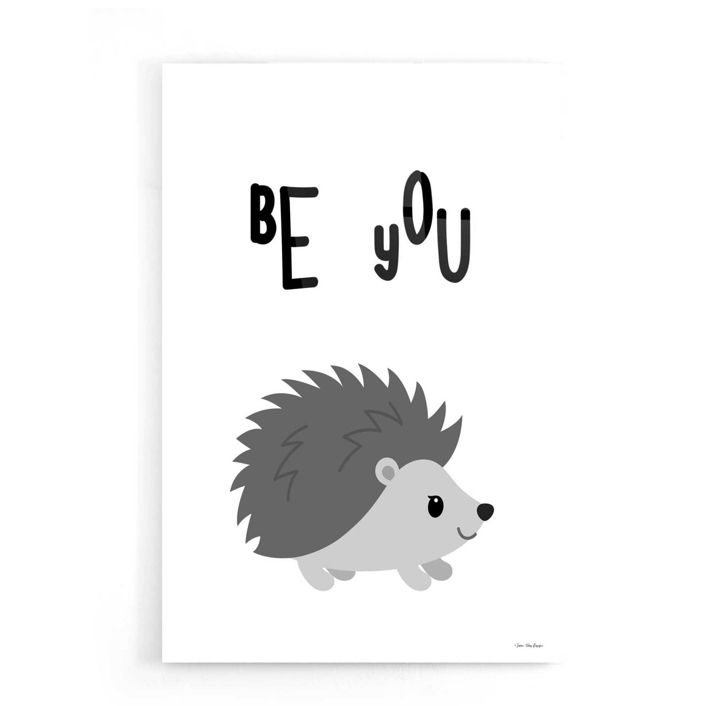 Epic Art 'Be You Hedgehog' by Seven Trees Design, Acrylic Glass Wall Art,16x24