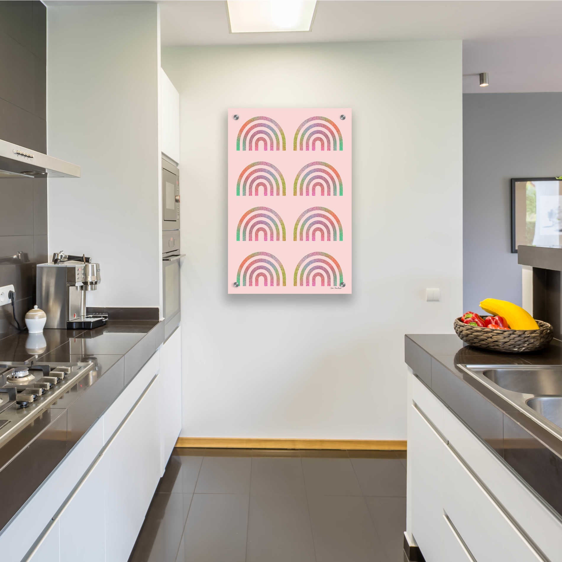 Epic Art 'Happy Glitter Rainbows' by Seven Trees Design, Acrylic Glass Wall Art,24x36