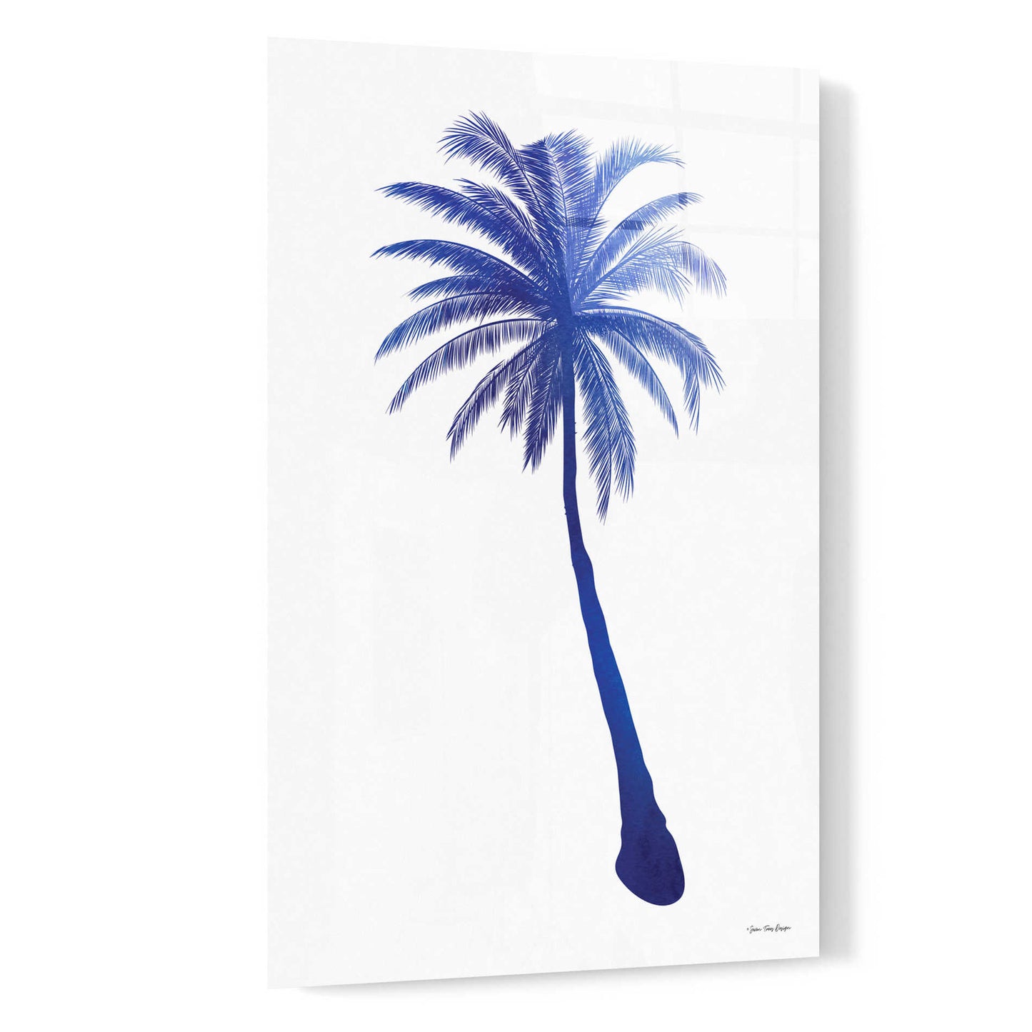Epic Art 'Blue Palm Tree I' by Seven Trees Design, Acrylic Glass Wall Art,16x24
