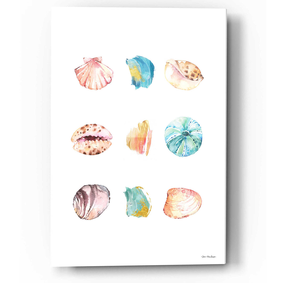 Epic Art 'Sea and Brush Strokes II' by Seven Trees Design, Acrylic Glass Wall Art