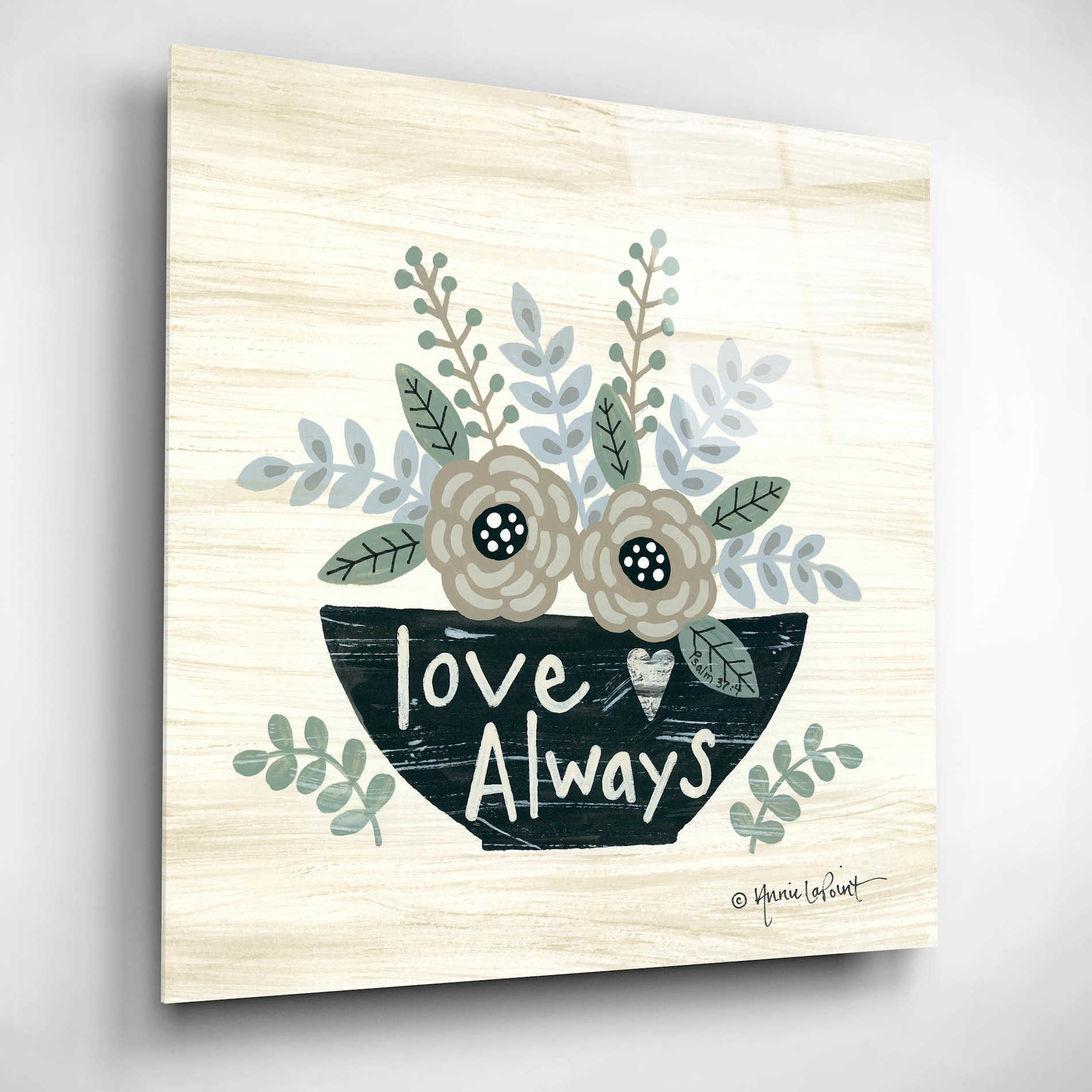 Epic Art 'Love Always' by Annie LaPoint, Acrylic Glass Wall Art,12x12