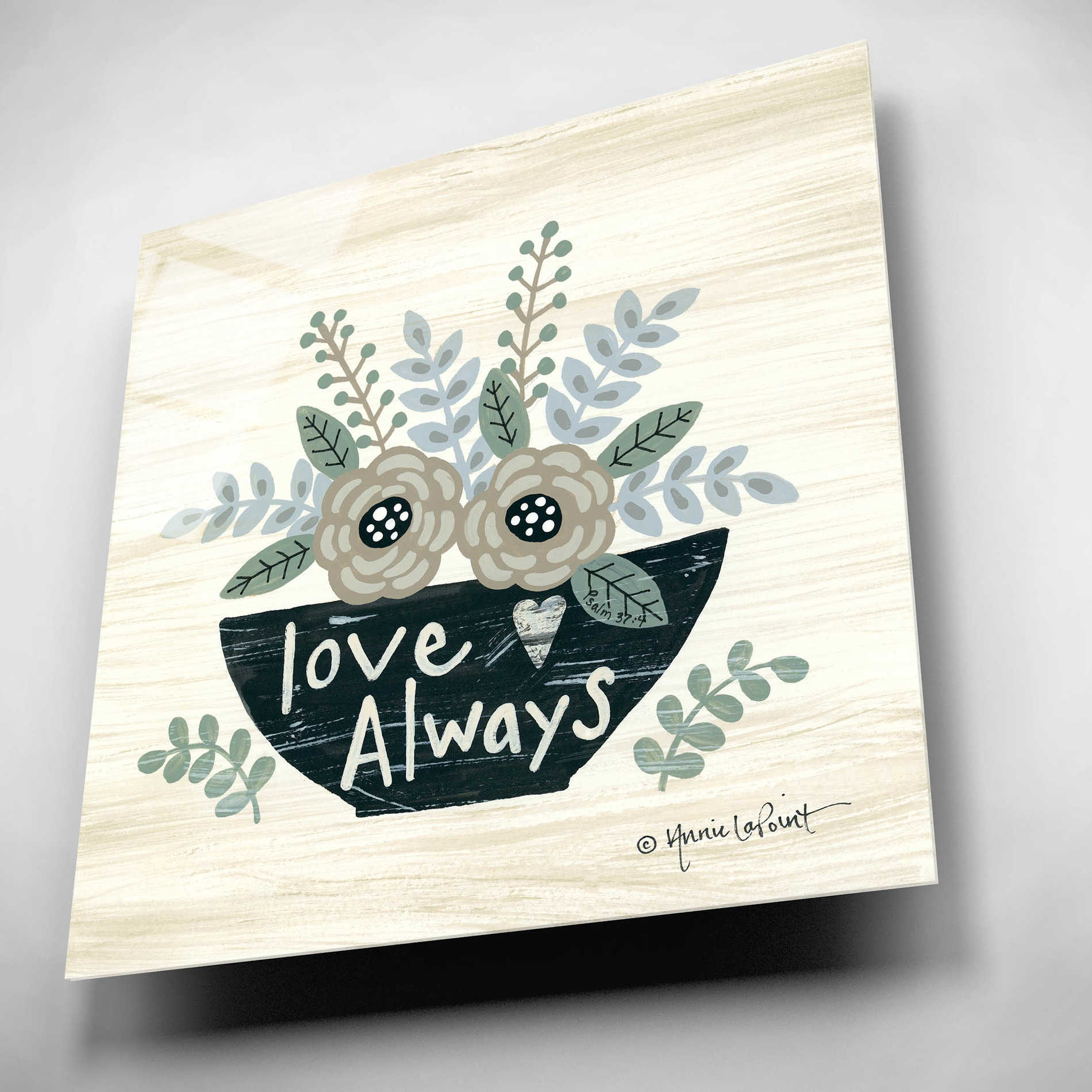 Epic Art 'Love Always' by Annie LaPoint, Acrylic Glass Wall Art,12x12