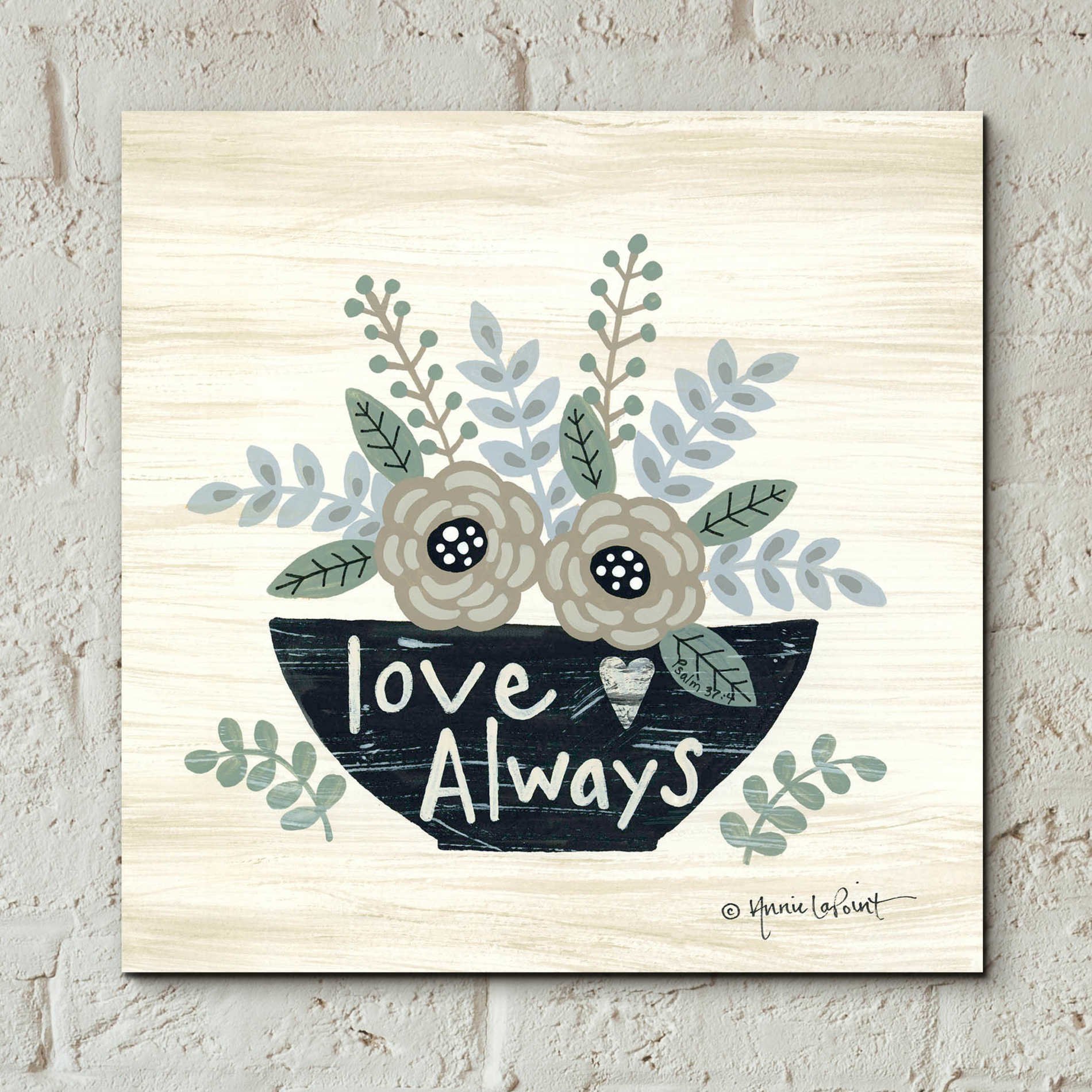 Epic Art 'Love Always' by Annie LaPoint, Acrylic Glass Wall Art,12x12