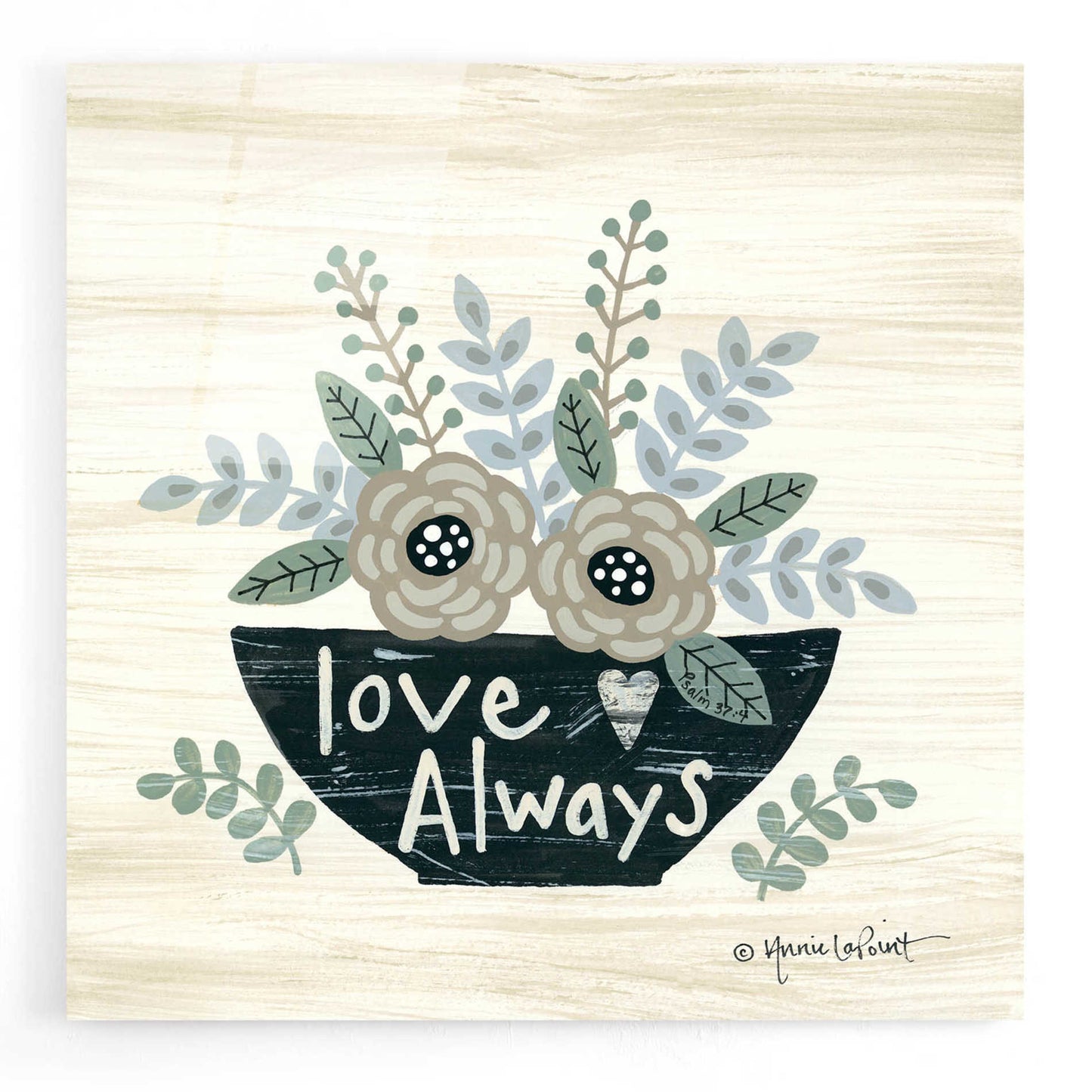 Epic Art 'Love Always' by Annie LaPoint, Acrylic Glass Wall Art,12x12