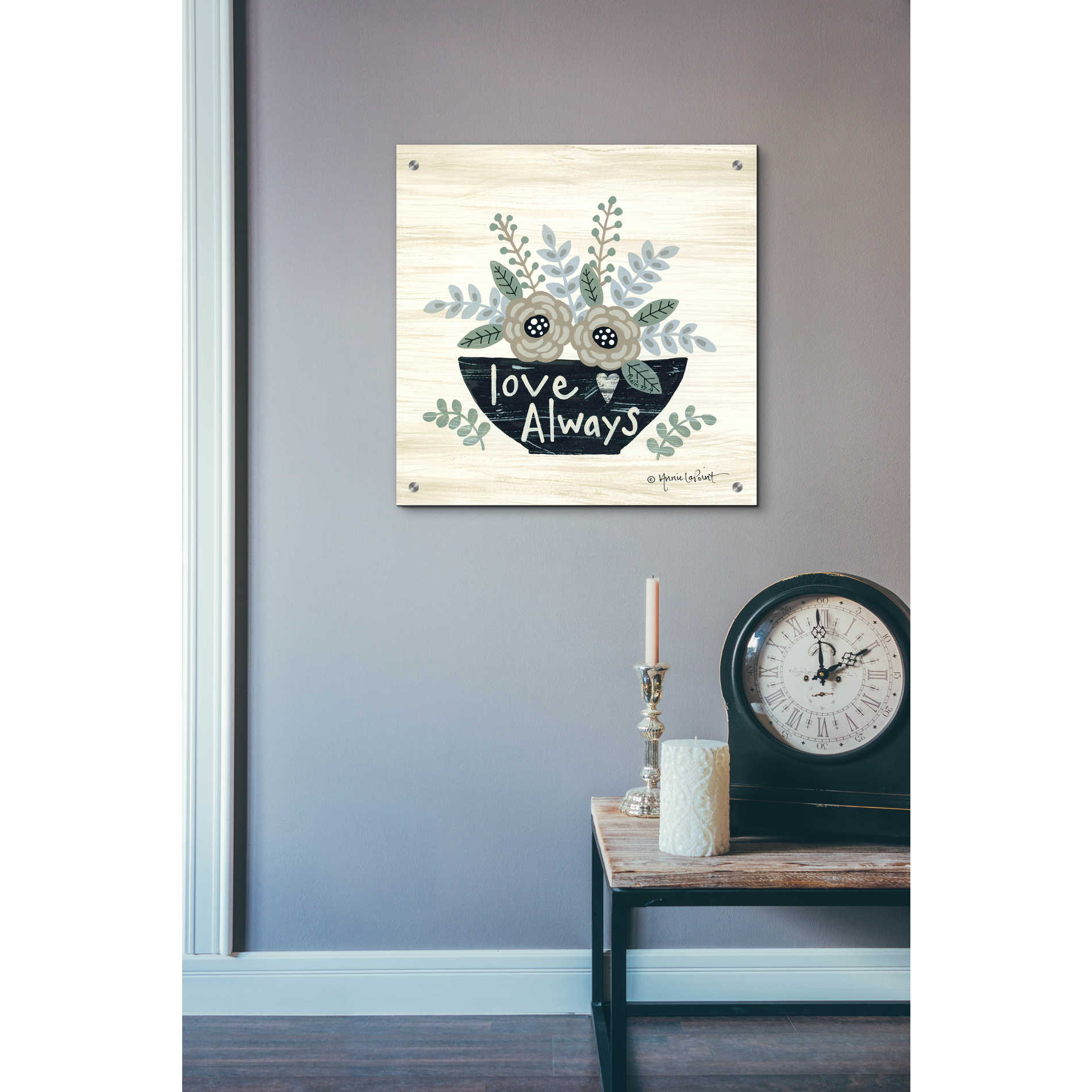 Epic Art 'Love Always' by Annie LaPoint, Acrylic Glass Wall Art,24x24