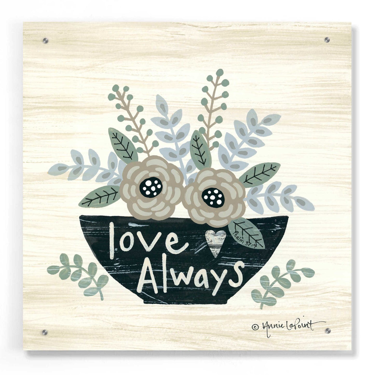 Epic Art 'Love Always' by Annie LaPoint, Acrylic Glass Wall Art,24x24