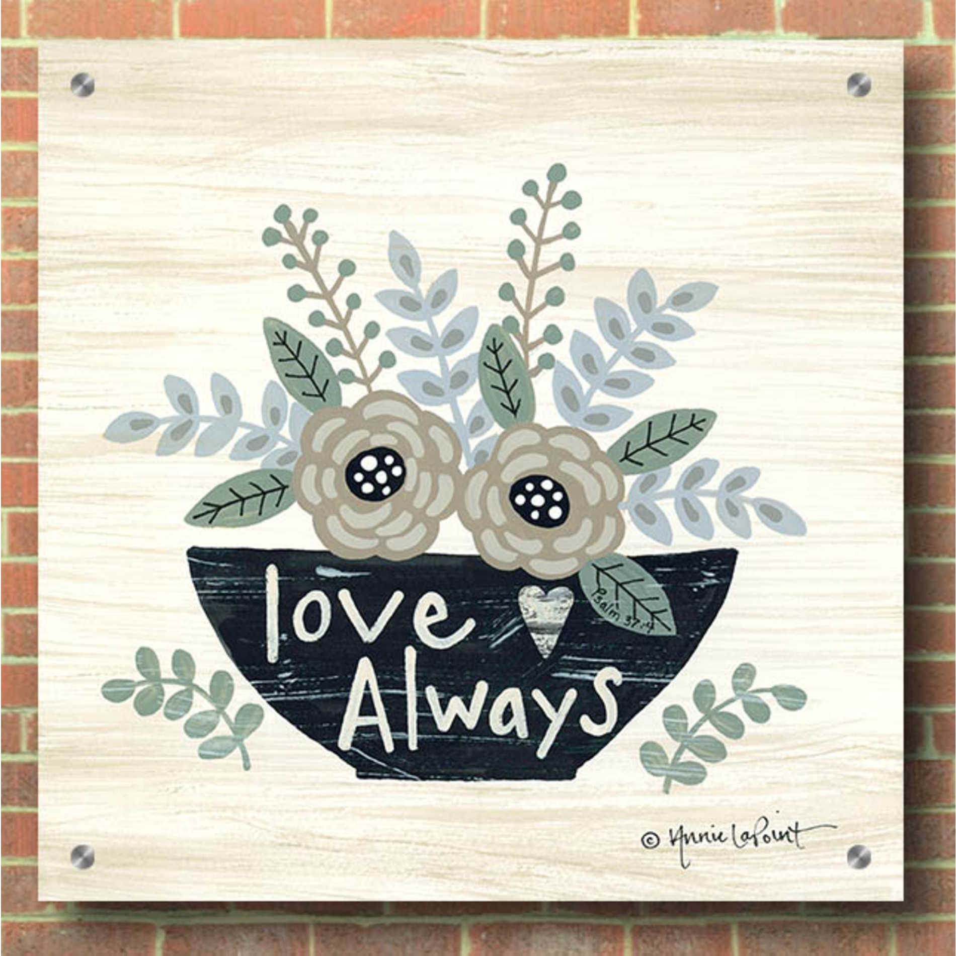 Epic Art 'Love Always' by Annie LaPoint, Acrylic Glass Wall Art,36x36