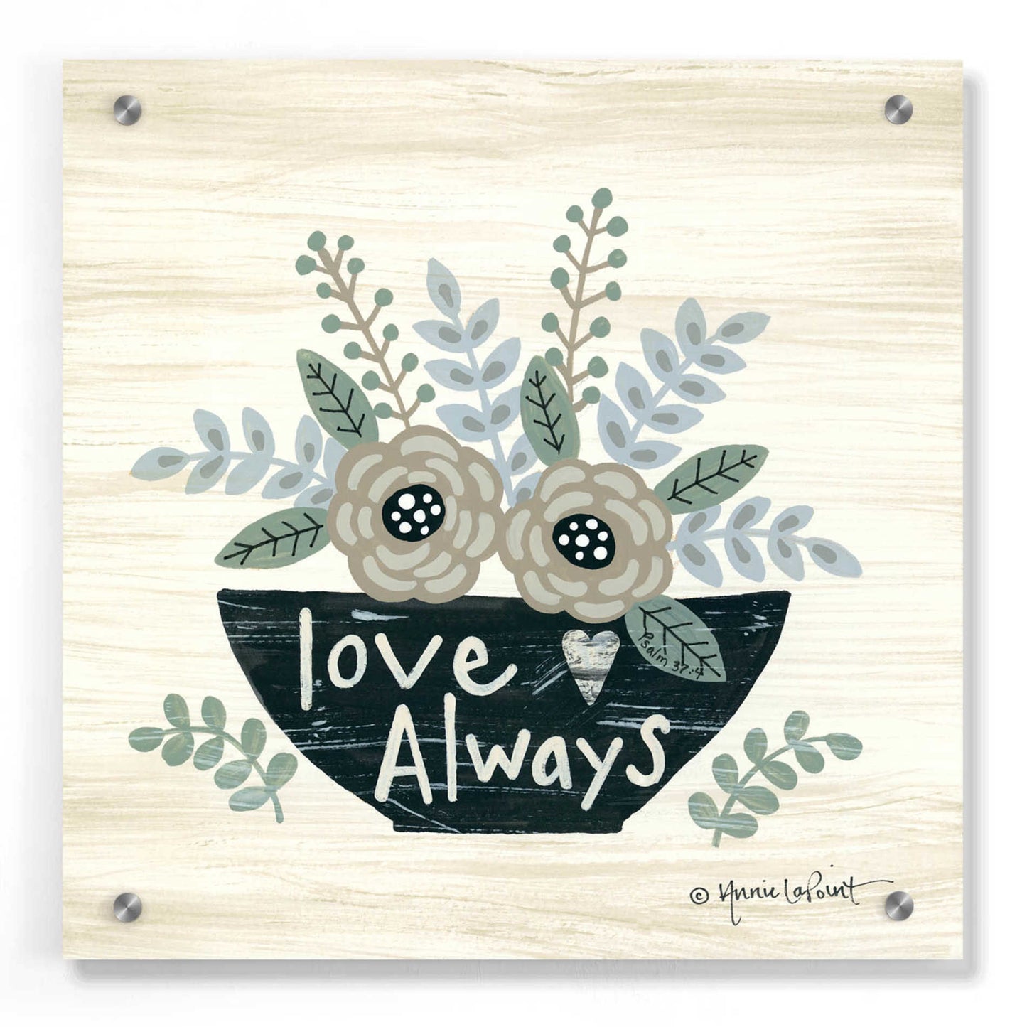 Epic Art 'Love Always' by Annie LaPoint, Acrylic Glass Wall Art,36x36