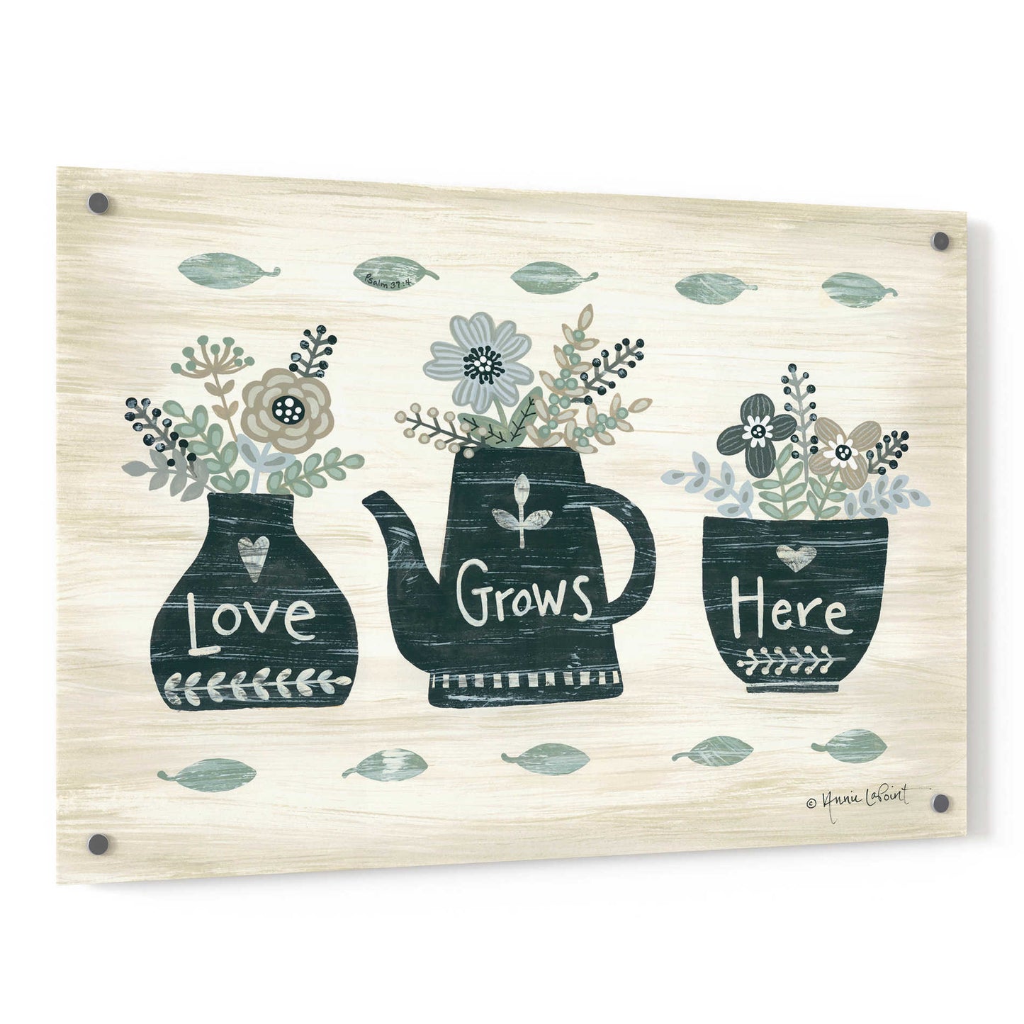 Epic Art 'Love Grows Here' by Annie LaPoint, Acrylic Glass Wall Art,36x24