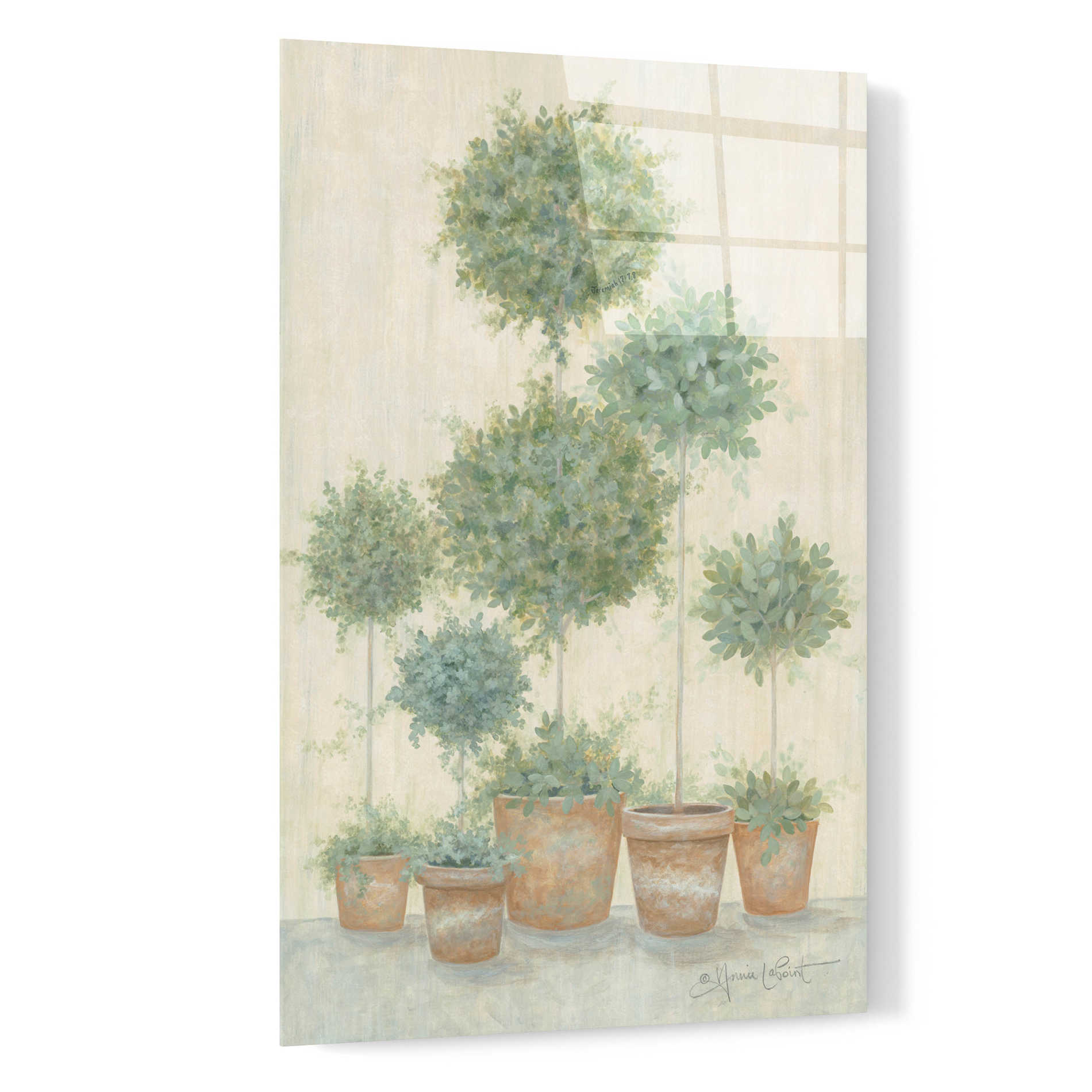 Epic Art 'Tall Topiaries' by Annie LaPoint, Acrylic Glass Wall Art,16x24