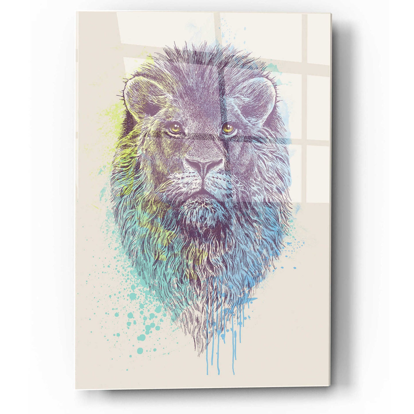 Epic Art 'Lion King' by Rachel Caldwell, Acrylic Glass Wall Art,12x16