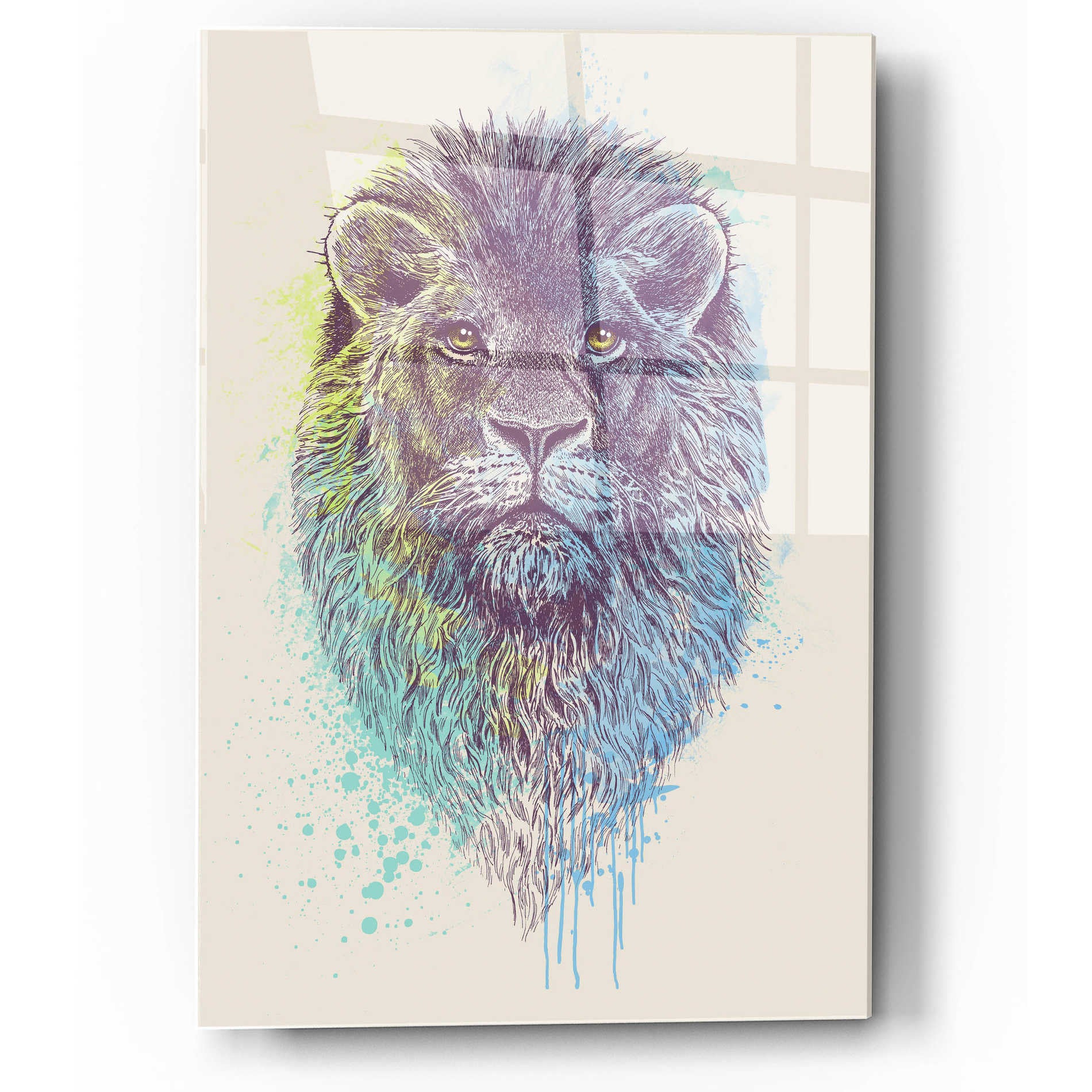 Epic Art 'Lion King' by Rachel Caldwell, Acrylic Glass Wall Art